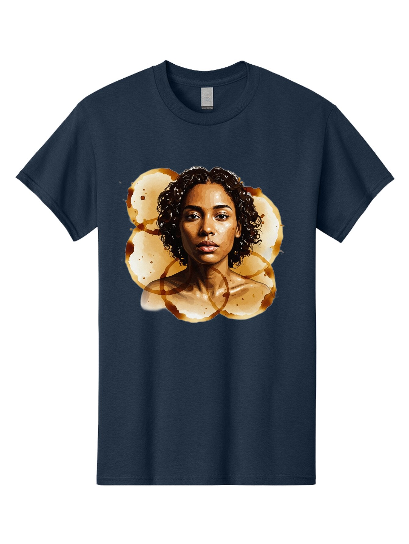Coffee-Stain-Woman Men'S Graphic Tee, 100% Cotton, Comfortable Casual Summer Wear, Machine Washable, Vintage Camera, Old Camera, Antique Camera, Black Camera, Classic Photography, Photography Equipment, Nostalgic Device, Film Camera, Baq556 1