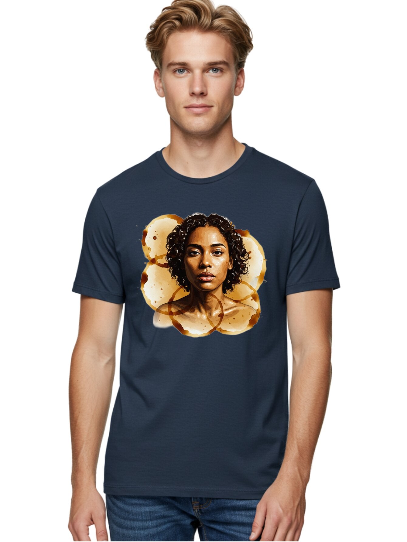 Coffee-Stain-Woman Men'S Graphic Tee, 100% Cotton, Comfortable Casual Summer Wear, Machine Washable, Vintage Camera, Old Camera, Antique Camera, Black Camera, Classic Photography, Photography Equipment, Nostalgic Device, Film Camera, Baq556 19