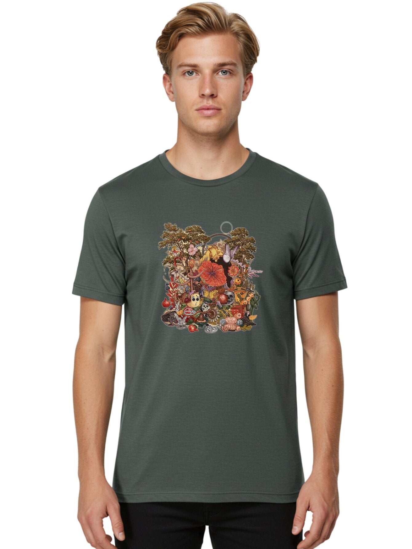 Collage-Bag Men'S Graphic Tee, 100% Cotton, Comfortable Casual Summer Wear, Machine Washable, Vintage Camera, Old Camera, Antique Camera, Black Camera, Classic Photography, Photography Equipment, Nostalgic Device, Film Camera, Camera Art Baq558 21