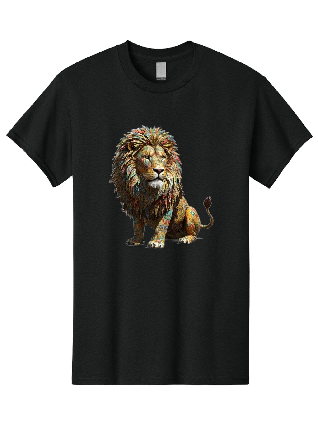 Collage-Lion Men'S Graphic Tee, 100% Cotton, Comfortable Casual Summer Wear, Machine Washable, Vintage Camera, Old Camera, Antique Camera, Black Camera, Classic Photography, Photography Equipment, Nostalgic Device, Film Camera, Camera Art Baq559 10