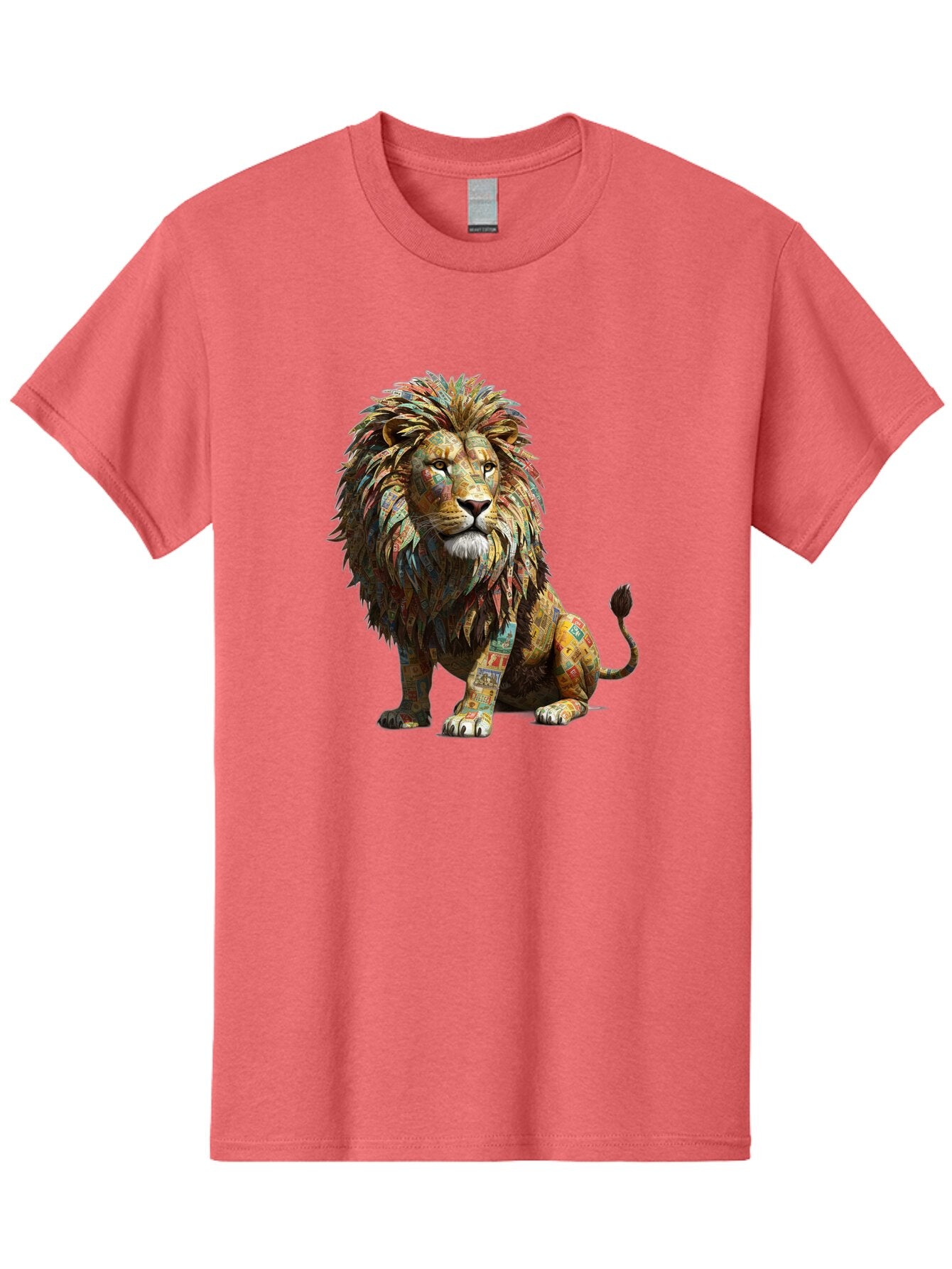 Collage-Lion Men'S Graphic Tee, 100% Cotton, Comfortable Casual Summer Wear, Machine Washable, Vintage Camera, Old Camera, Antique Camera, Black Camera, Classic Photography, Photography Equipment, Nostalgic Device, Film Camera, Camera Art Baq559 6