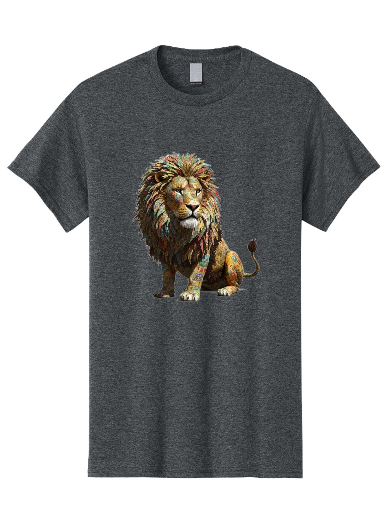Collage-Lion Men'S Graphic Tee, 100% Cotton, Comfortable Casual Summer Wear, Machine Washable, Vintage Camera, Old Camera, Antique Camera, Black Camera, Classic Photography, Photography Equipment, Nostalgic Device, Film Camera, Camera Art Baq559 8
