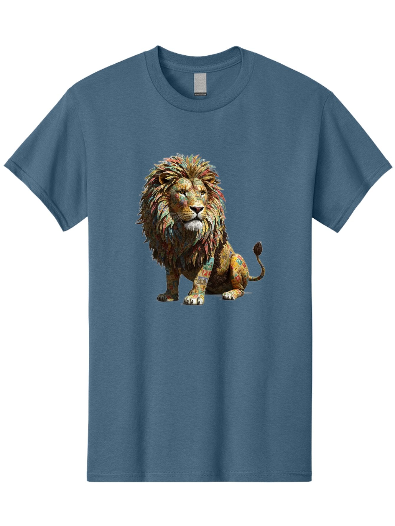 Collage-Lion Men'S Graphic Tee, 100% Cotton, Comfortable Casual Summer Wear, Machine Washable, Vintage Camera, Old Camera, Antique Camera, Black Camera, Classic Photography, Photography Equipment, Nostalgic Device, Film Camera, Camera Art Baq559 11