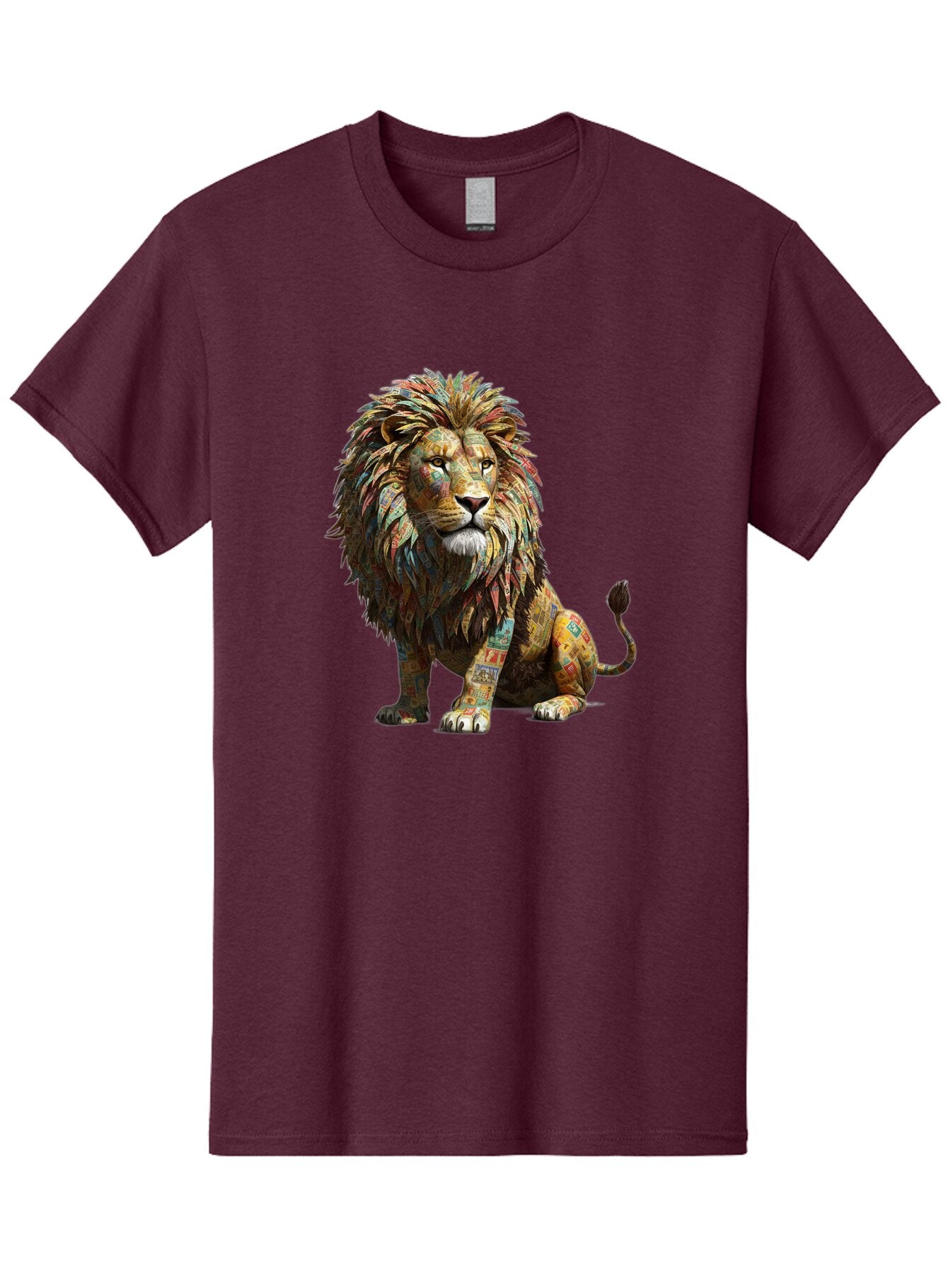 Collage-Lion Men'S Graphic Tee, 100% Cotton, Comfortable Casual Summer Wear, Machine Washable, Vintage Camera, Old Camera, Antique Camera, Black Camera, Classic Photography, Photography Equipment, Nostalgic Device, Film Camera, Camera Art Baq559 9