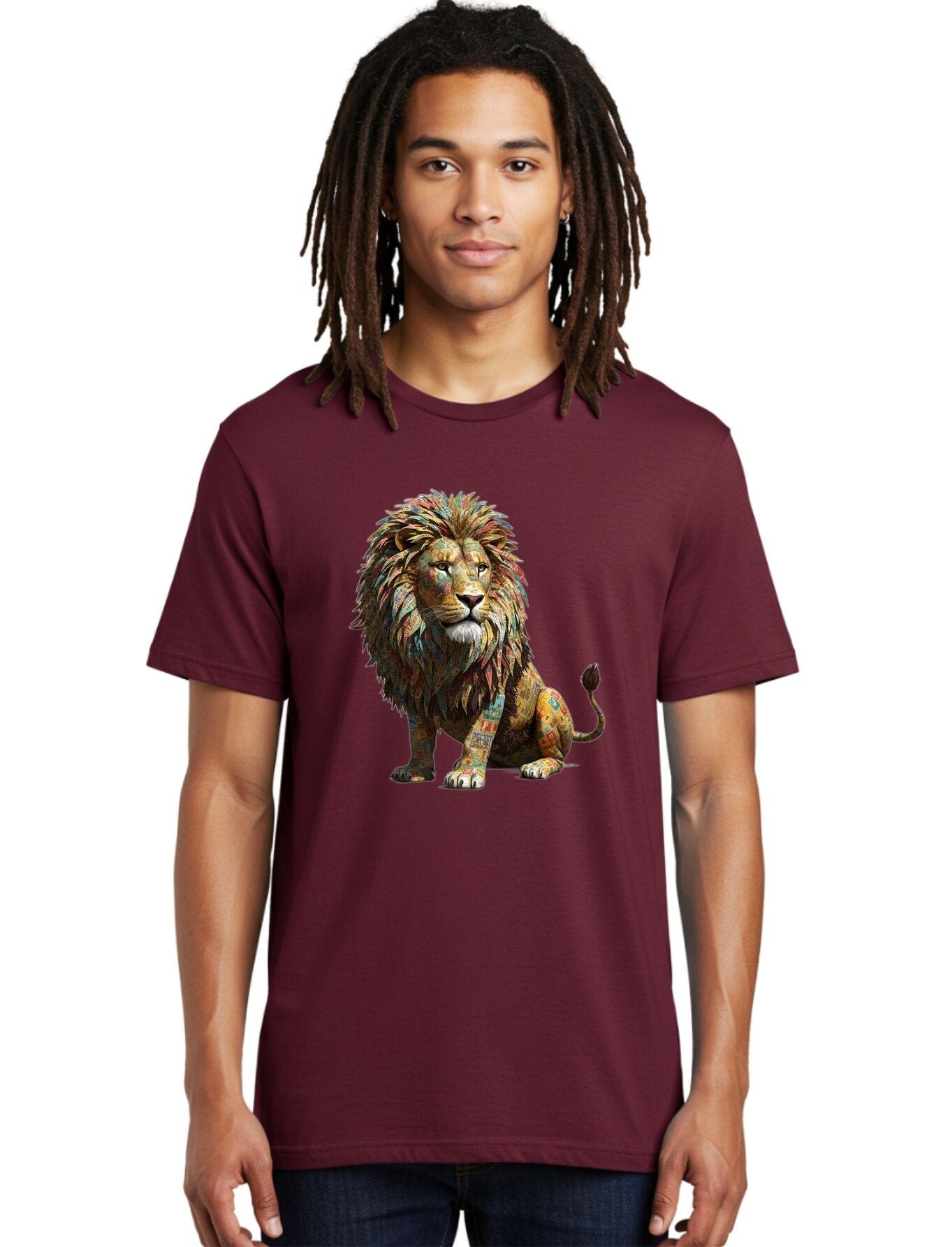 Collage-Lion Men'S Graphic Tee, 100% Cotton, Comfortable Casual Summer Wear, Machine Washable, Vintage Camera, Old Camera, Antique Camera, Black Camera, Classic Photography, Photography Equipment, Nostalgic Device, Film Camera, Camera Art Baq559 26
