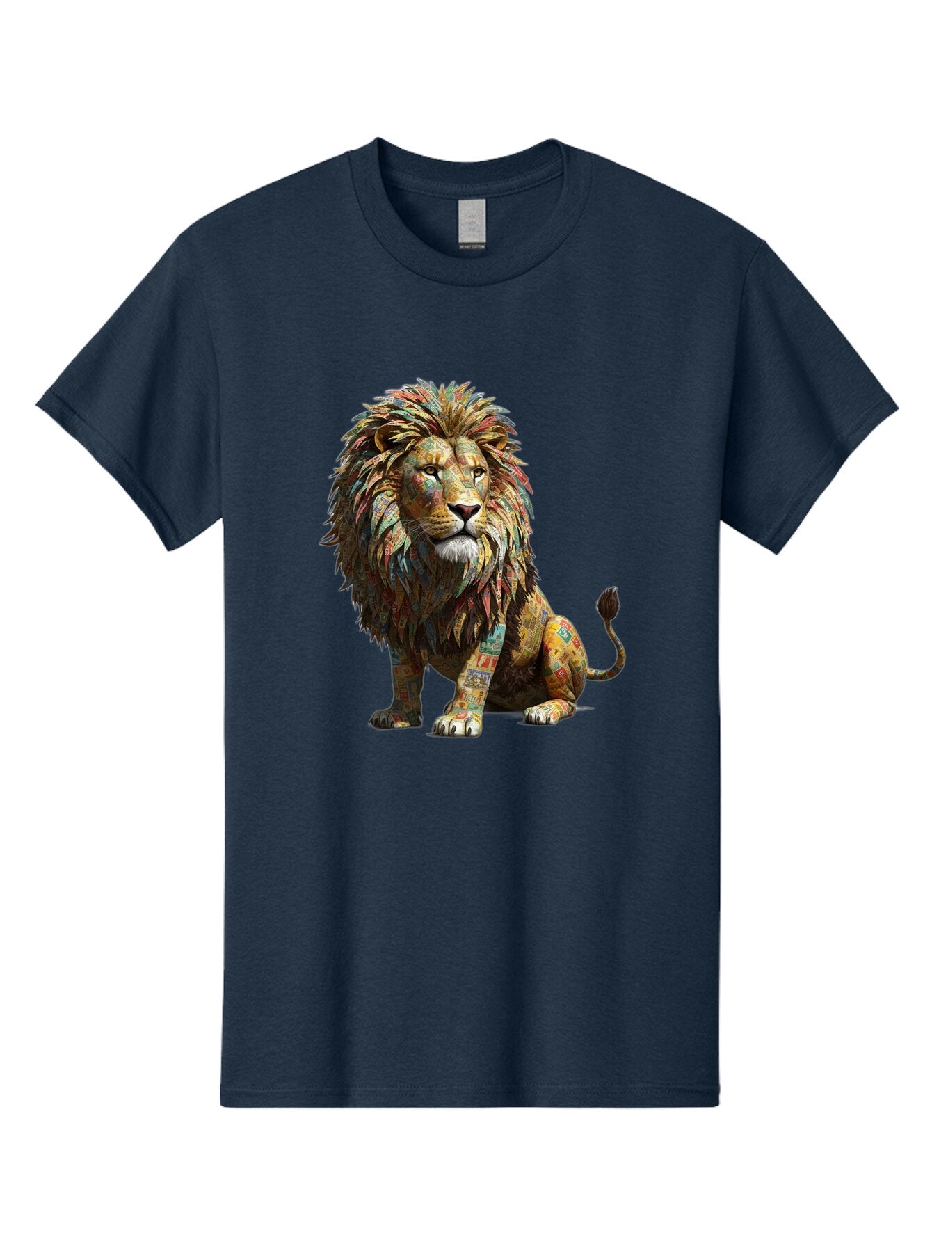 Collage-Lion Men'S Graphic Tee, 100% Cotton, Comfortable Casual Summer Wear, Machine Washable, Vintage Camera, Old Camera, Antique Camera, Black Camera, Classic Photography, Photography Equipment, Nostalgic Device, Film Camera, Camera Art Baq559 4