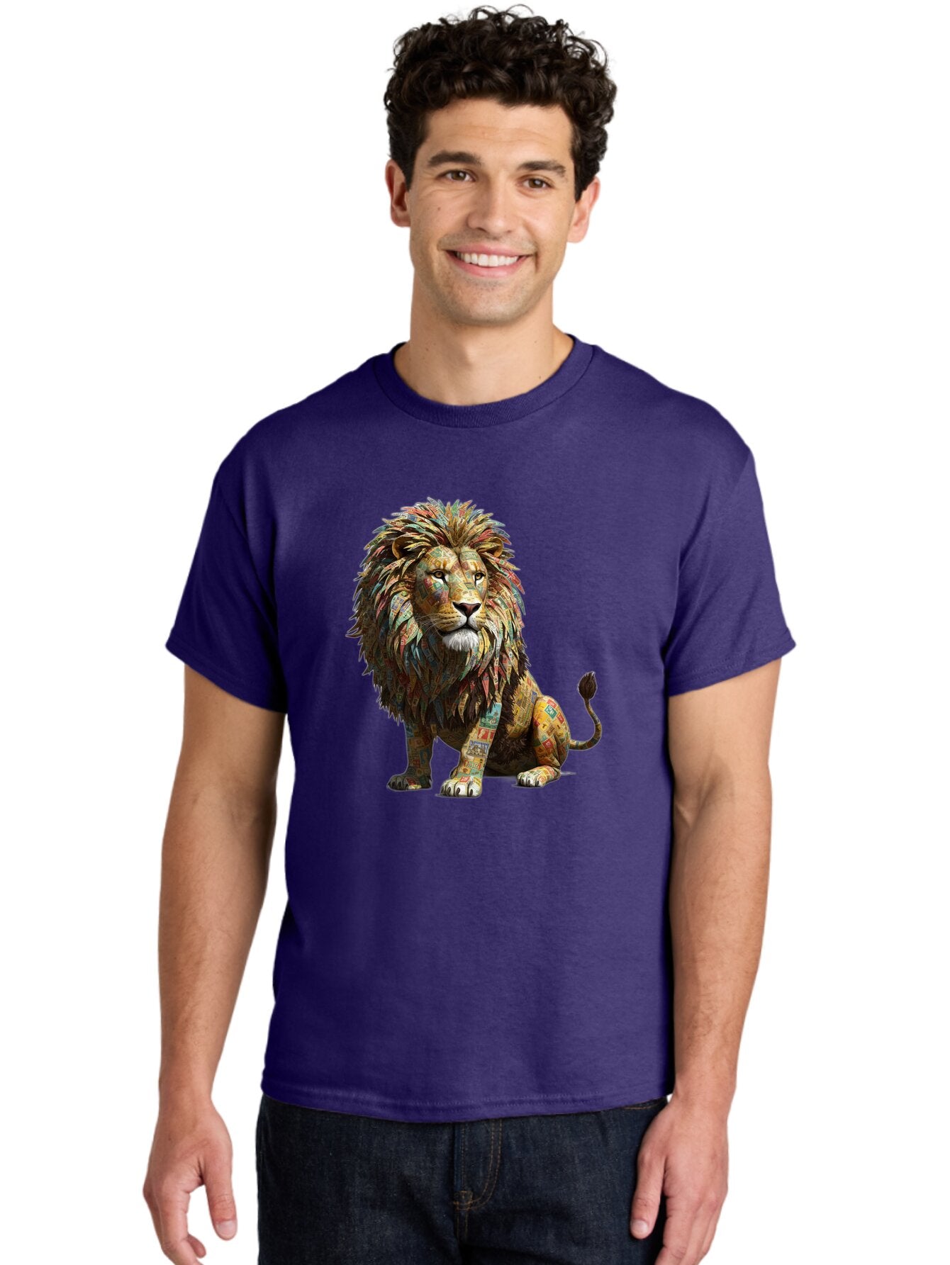 Collage-Lion Men'S Graphic Tee, 100% Cotton, Comfortable Casual Summer Wear, Machine Washable, Vintage Camera, Old Camera, Antique Camera, Black Camera, Classic Photography, Photography Equipment, Nostalgic Device, Film Camera, Camera Art Baq559 20