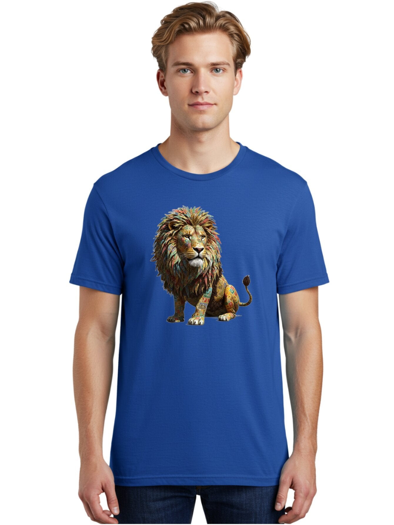 Collage-Lion Men'S Graphic Tee, 100% Cotton, Comfortable Casual Summer Wear, Machine Washable, Vintage Camera, Old Camera, Antique Camera, Black Camera, Classic Photography, Photography Equipment, Nostalgic Device, Film Camera, Camera Art Baq559 16