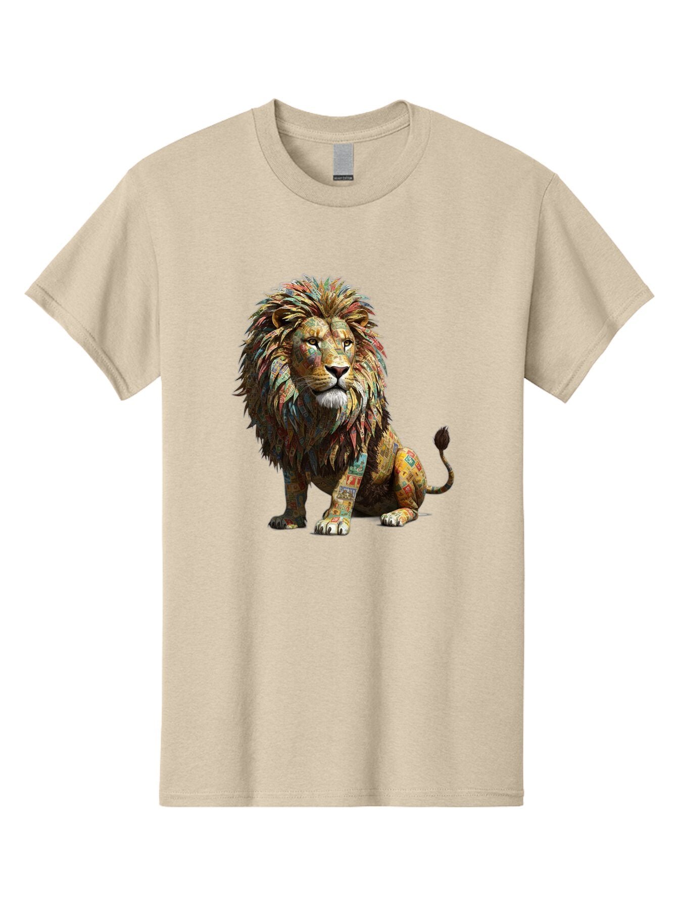 Collage-Lion Men'S Graphic Tee, 100% Cotton, Comfortable Casual Summer Wear, Machine Washable, Vintage Camera, Old Camera, Antique Camera, Black Camera, Classic Photography, Photography Equipment, Nostalgic Device, Film Camera, Camera Art Baq559 2