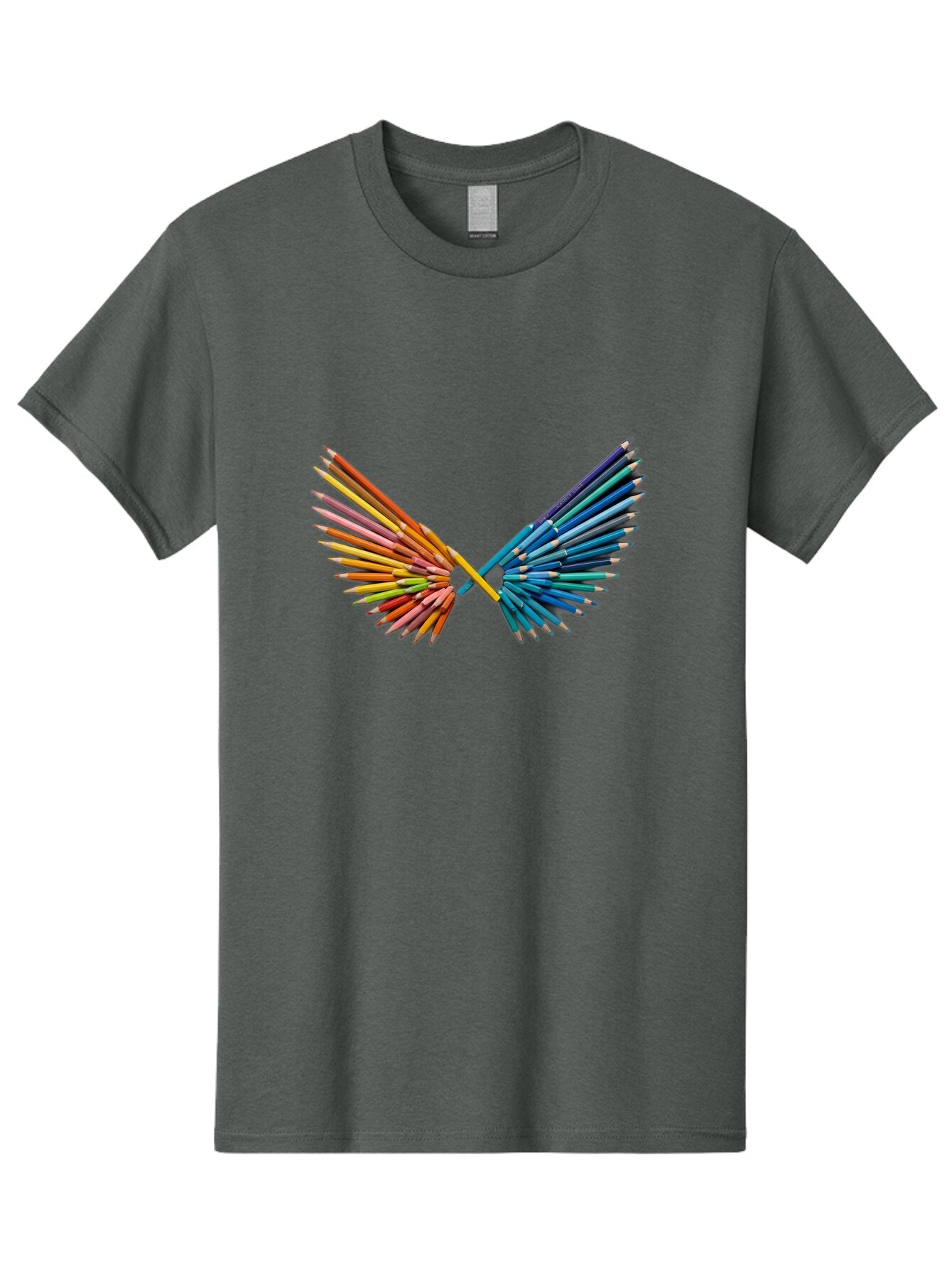 Color-Pencils-Wings Men'S Graphic Tee, 100% Cotton, Comfortable Casual Summer Wear, Machine Washable, Vintage Camera, Old Camera, Antique Camera, Black Camera, Classic Photography, Photography Equipment, Nostalgic Device, Film Camera, Baq560 4