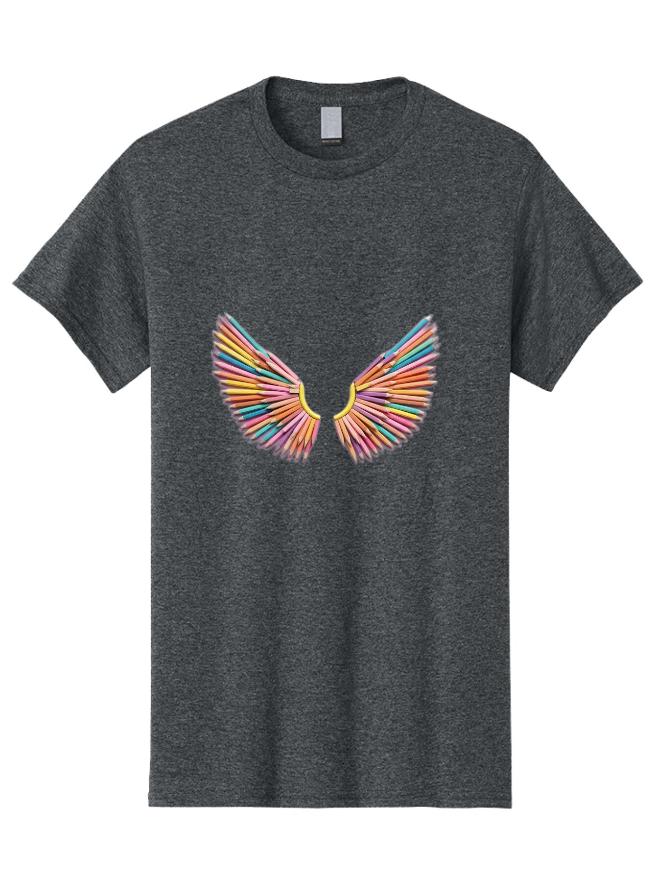 Colored-Pencils-Wings Men'S Graphic Tee, 100% Cotton, Comfortable Casual Summer Wear, Machine Washable, Vintage Camera, Old Camera, Antique Camera, Black Camera, Classic Photography, Photography Equipment, Nostalgic Device, Film Camera, Baq562 6