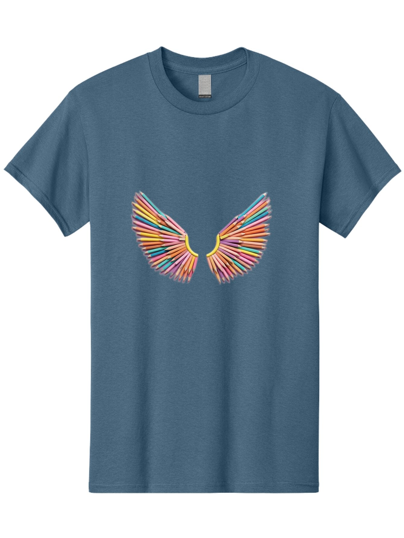 Colored-Pencils-Wings Men'S Graphic Tee, 100% Cotton, Comfortable Casual Summer Wear, Machine Washable, Vintage Camera, Old Camera, Antique Camera, Black Camera, Classic Photography, Photography Equipment, Nostalgic Device, Film Camera, Baq562 9