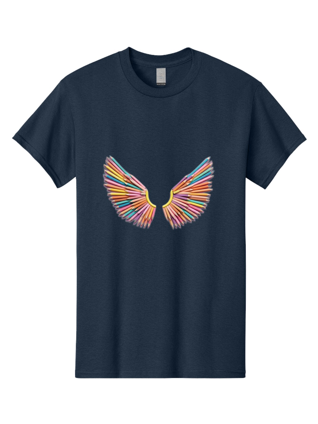 Colored-Pencils-Wings Men'S Graphic Tee, 100% Cotton, Comfortable Casual Summer Wear, Machine Washable, Vintage Camera, Old Camera, Antique Camera, Black Camera, Classic Photography, Photography Equipment, Nostalgic Device, Film Camera, Baq562 4