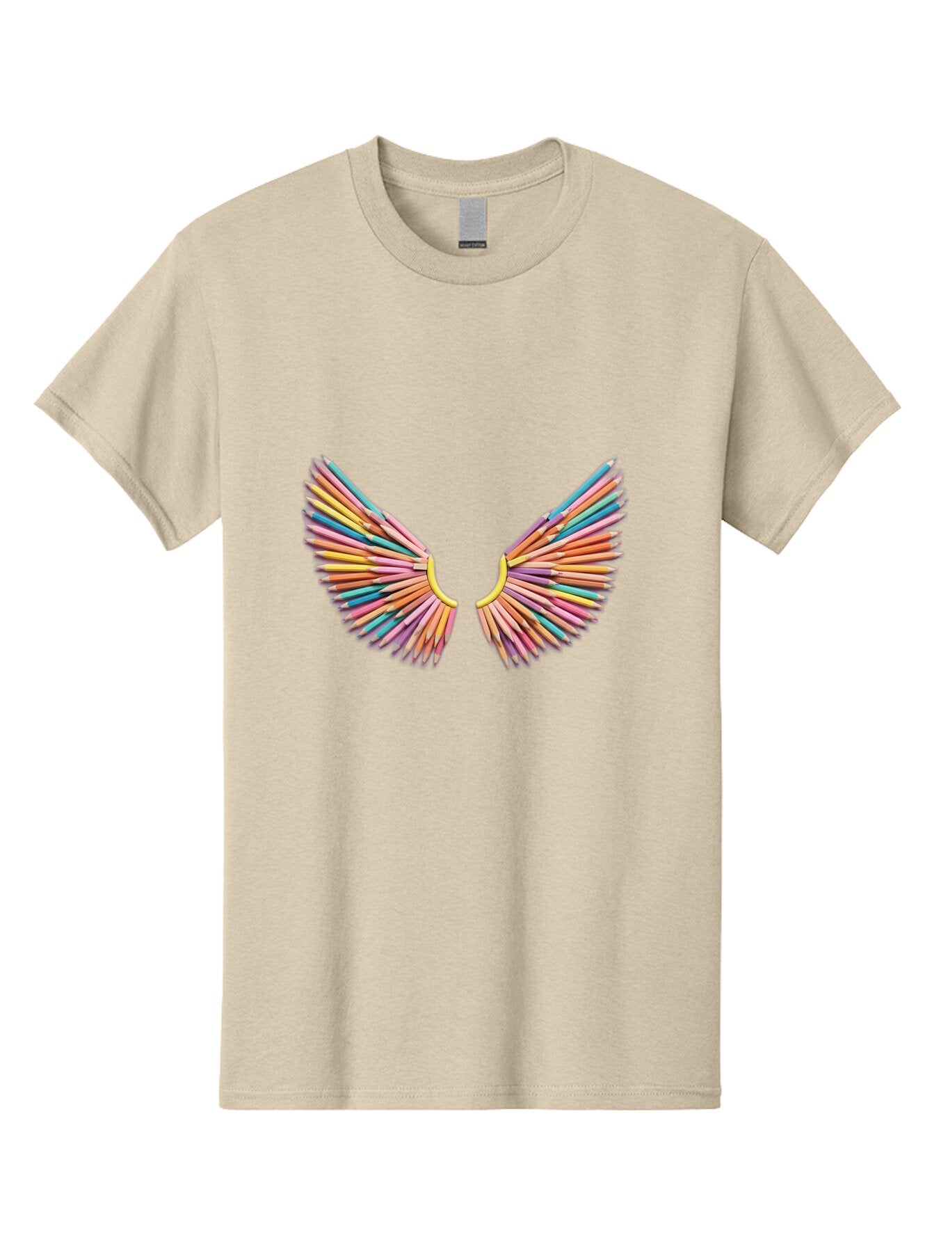 Colored-Pencils-Wings Men'S Graphic Tee, 100% Cotton, Comfortable Casual Summer Wear, Machine Washable, Vintage Camera, Old Camera, Antique Camera, Black Camera, Classic Photography, Photography Equipment, Nostalgic Device, Film Camera, Baq562 1