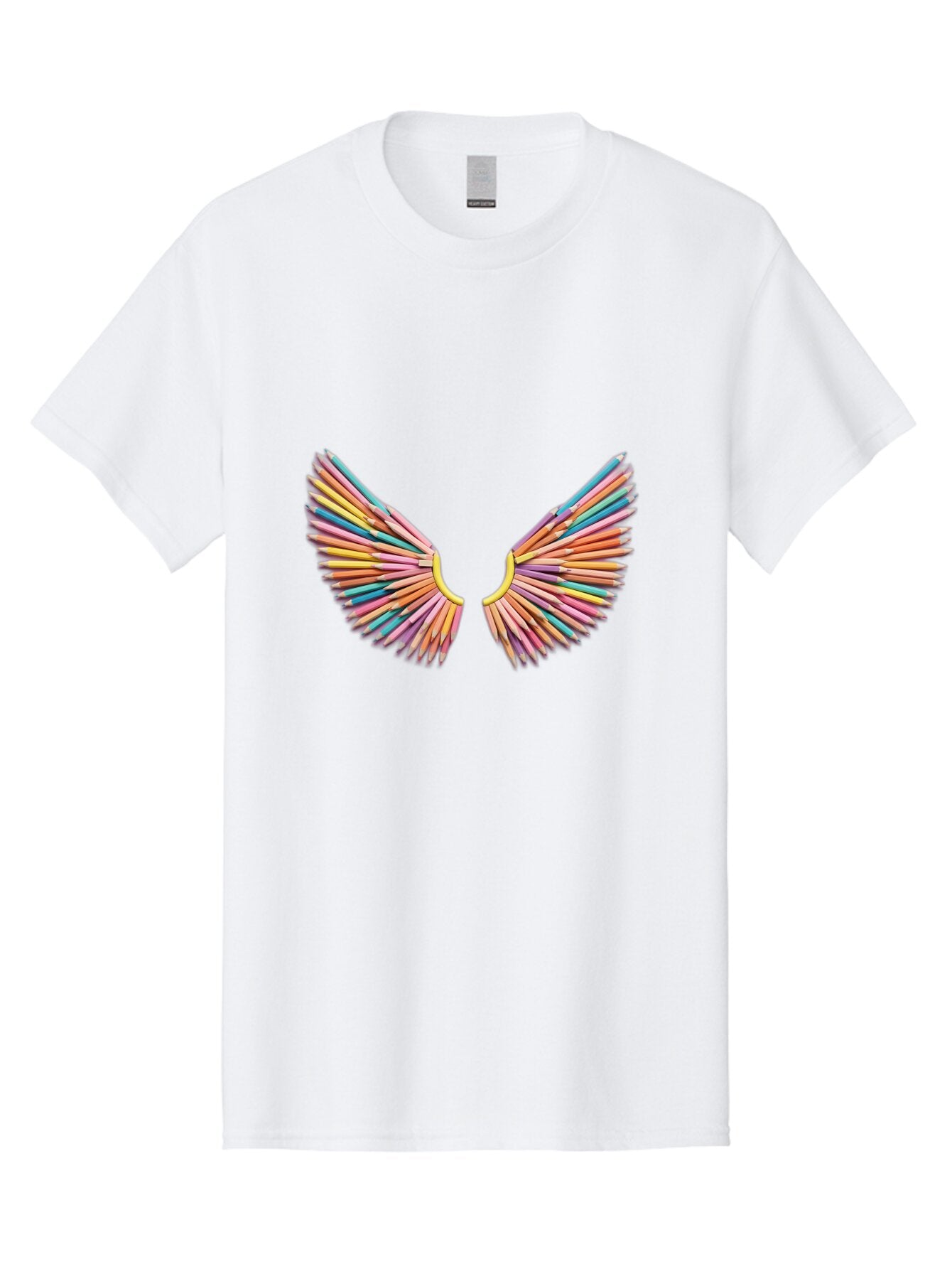 Colored-Pencils-Wings Men'S Graphic Tee, 100% Cotton, Comfortable Casual Summer Wear, Machine Washable, Vintage Camera, Old Camera, Antique Camera, Black Camera, Classic Photography, Photography Equipment, Nostalgic Device, Film Camera, Baq562 2