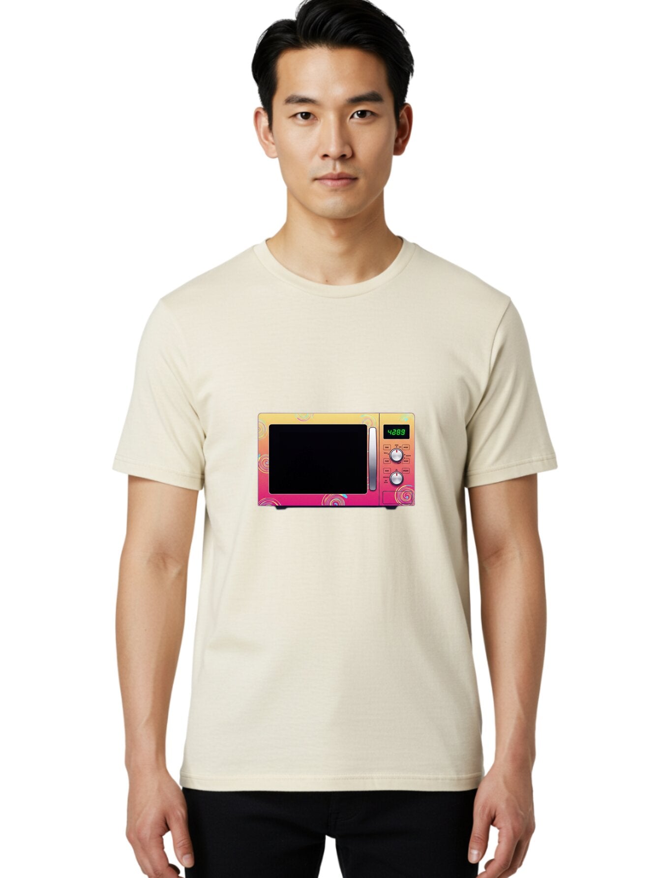Colorful-Microwave-4-28-8 Men'S Graphic Tee, 100% Cotton, Comfortable Casual Summer Wear, Machine Washable, Vintage Camera, Old Camera, Antique Camera, Black Camera, Classic Photography, Photography Equipment, Nostalgic Device, Film Camera, Baq566 23