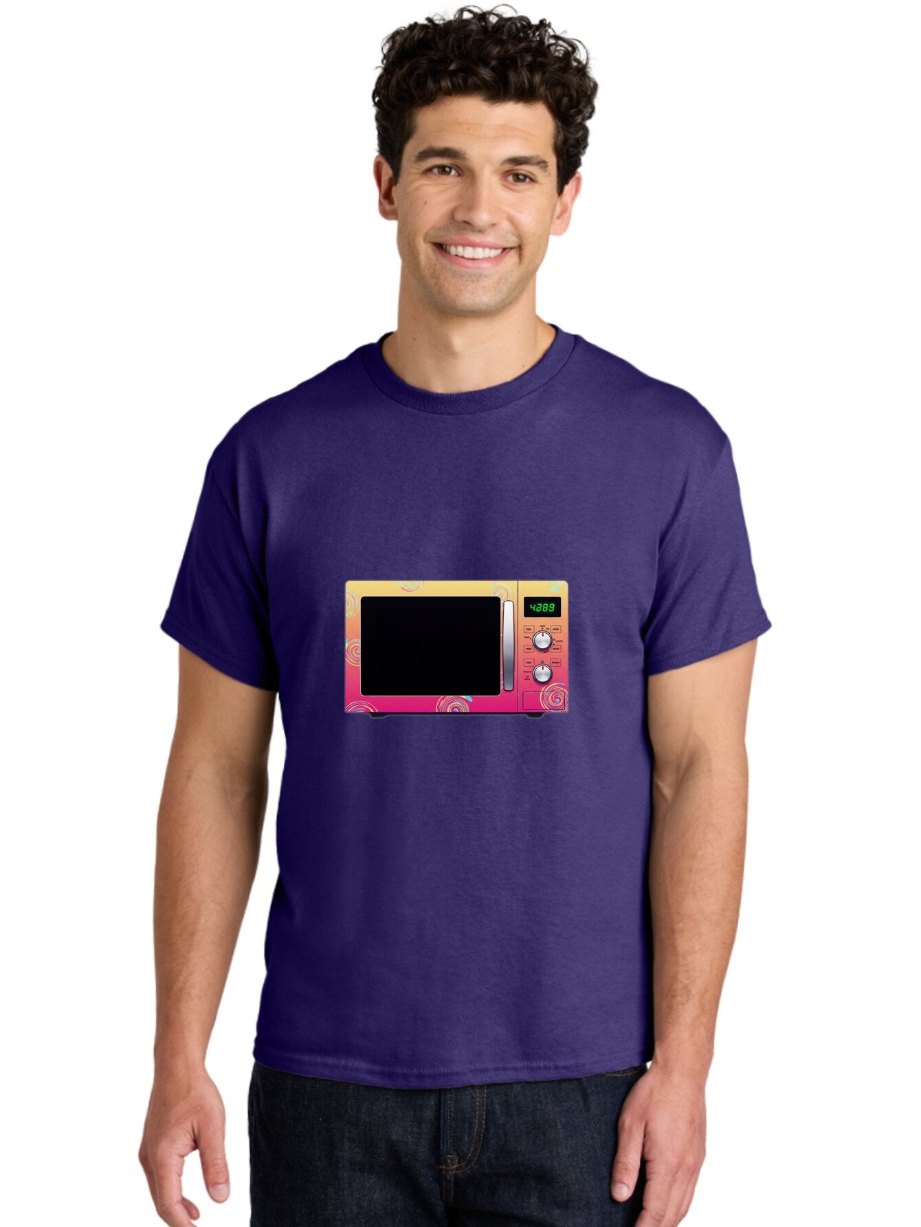 Colorful-Microwave-4-28-8 Men'S Graphic Tee, 100% Cotton, Comfortable Casual Summer Wear, Machine Washable, Vintage Camera, Old Camera, Antique Camera, Black Camera, Classic Photography, Photography Equipment, Nostalgic Device, Film Camera, Baq566 28