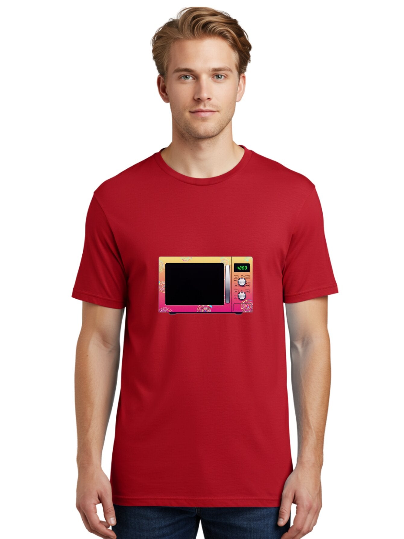 Colorful-Microwave-4-28-8 Men'S Graphic Tee, 100% Cotton, Comfortable Casual Summer Wear, Machine Washable, Vintage Camera, Old Camera, Antique Camera, Black Camera, Classic Photography, Photography Equipment, Nostalgic Device, Film Camera, Baq566 18