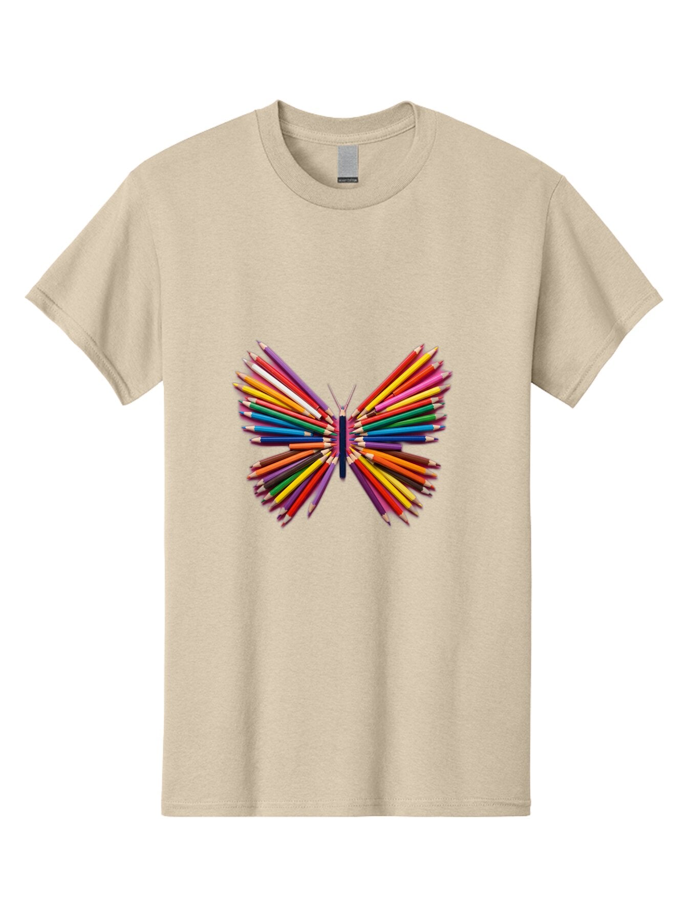 Colorful-Pencils-Butterfly Men'S Graphic Tee, 100% Cotton, Comfortable Casual Summer Wear, Machine Washable, Vintage Camera, Old Camera, Antique Camera, Black Camera, Classic Photography, Photography Equipment, Nostalgic Device, Film Camera, Baq567 9