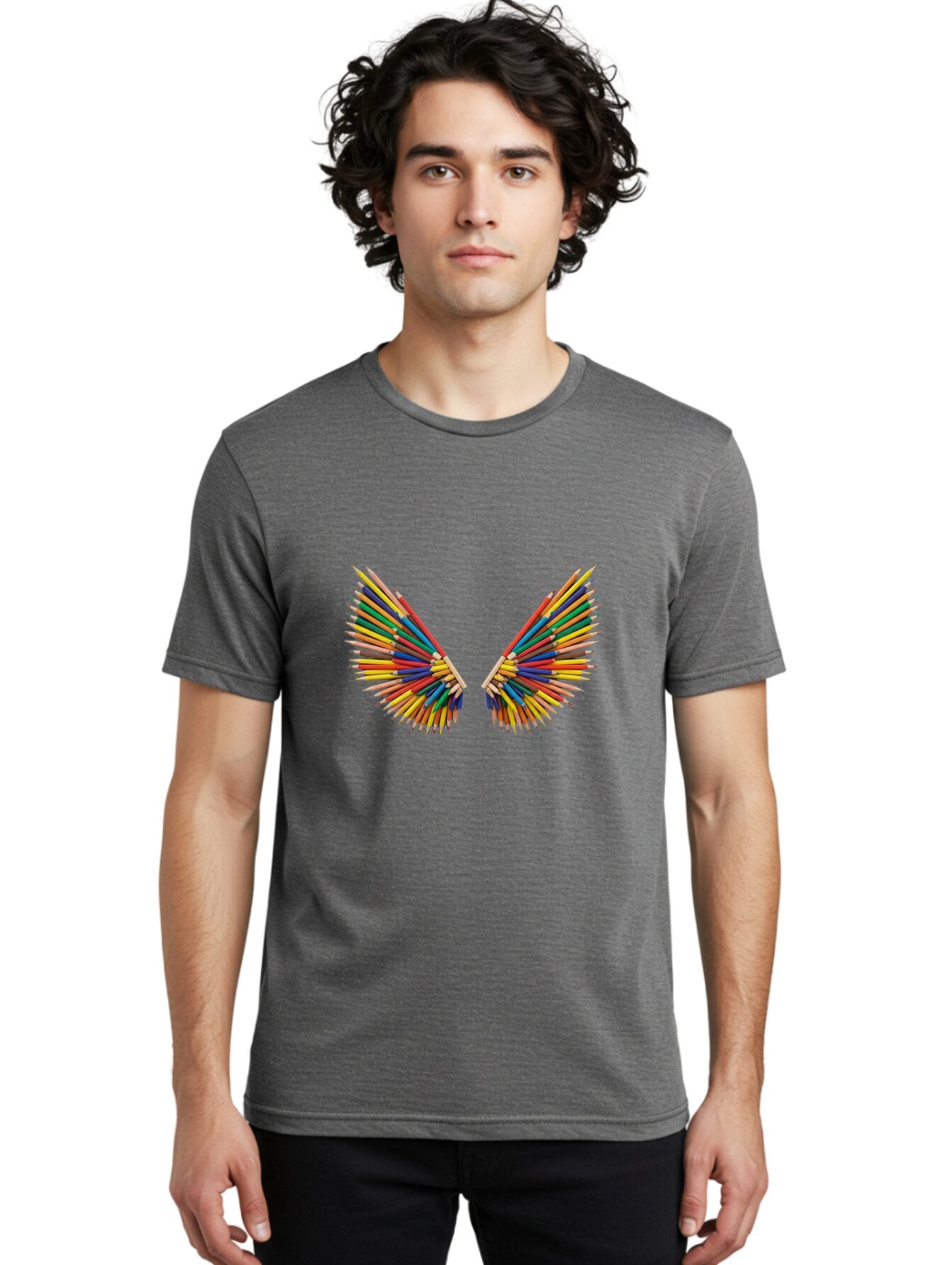 Colorful-Pencils-Wings Men'S Graphic Tee, 100% Cotton, Comfortable Casual Summer Wear, Machine Washable, Vintage Camera, Old Camera, Antique Camera, Black Camera, Classic Photography, Photography Equipment, Nostalgic Device, Film Camera, Baq568 19