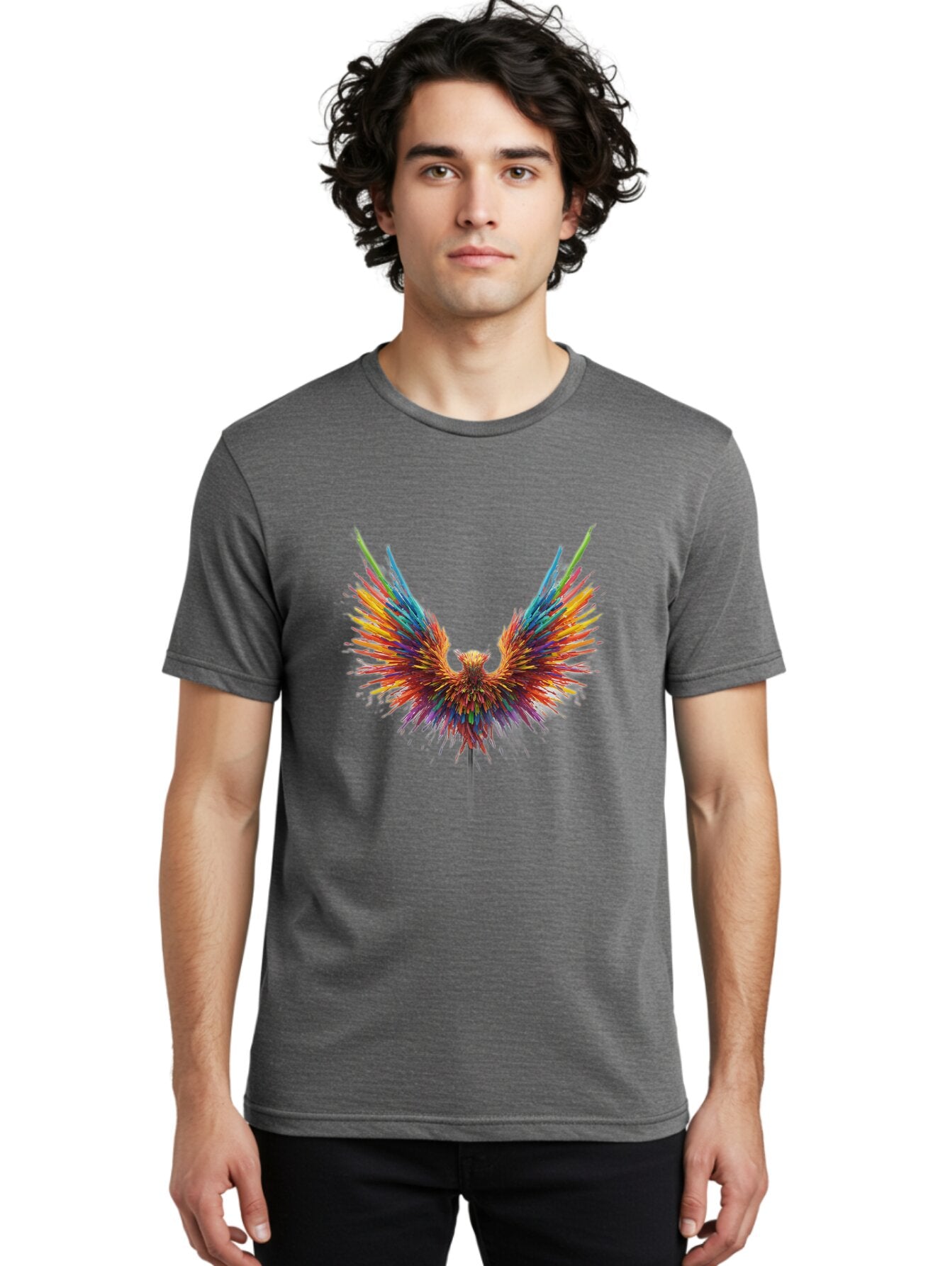Colorful-Phoenix-Sculpture Men'S Graphic Tee, 100% Cotton, Comfortable Casual Summer Wear, Machine Washable, Vintage Camera, Old Camera, Antique Camera, Black Camera, Classic Photography, Photography Equipment, Nostalgic Device, Film Camera, Baq569 22