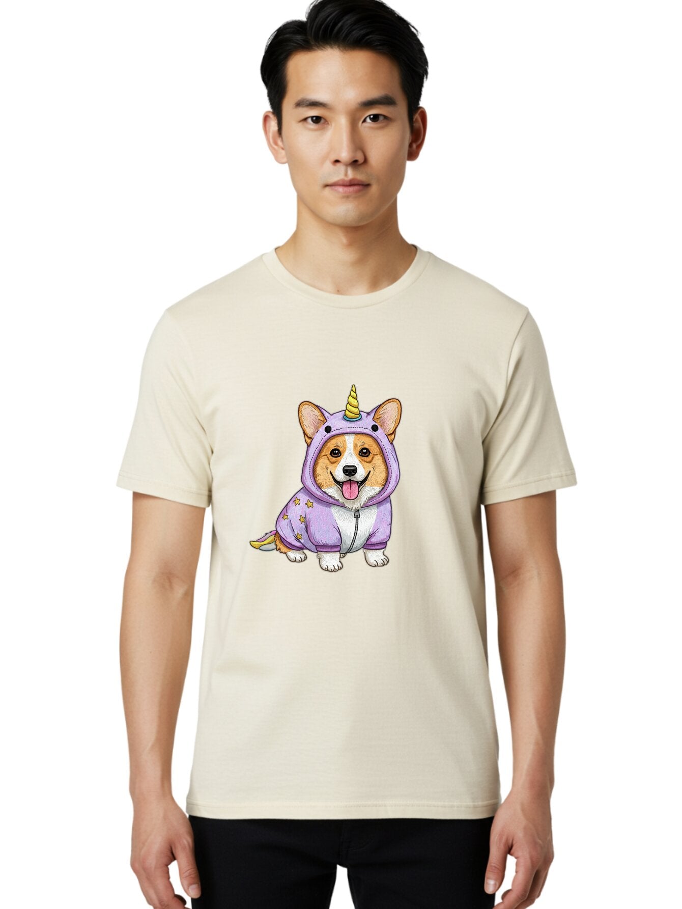 Corgi-Unicorn-1 Men'S Graphic Tee, 100% Cotton, Comfortable Casual Summer Wear, Machine Washable, Vintage Camera, Old Camera, Antique Camera, Black Camera, Classic Photography, Photography Equipment, Nostalgic Device, Film Camera, Camera Art Baq580 30