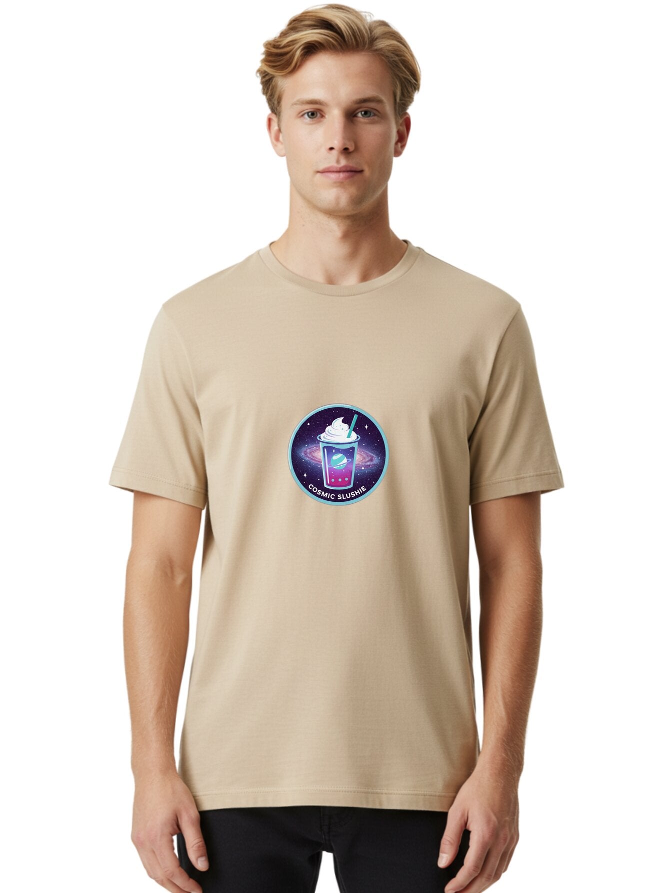 Cosmic-Slushie-1 Men'S Graphic Tee, 100% Cotton, Comfortable Casual Summer Wear, Machine Washable, Vintage Camera, Old Camera, Antique Camera, Black Camera, Classic Photography, Photography Equipment, Nostalgic Device, Film Camera, Camera Art Baq584 24