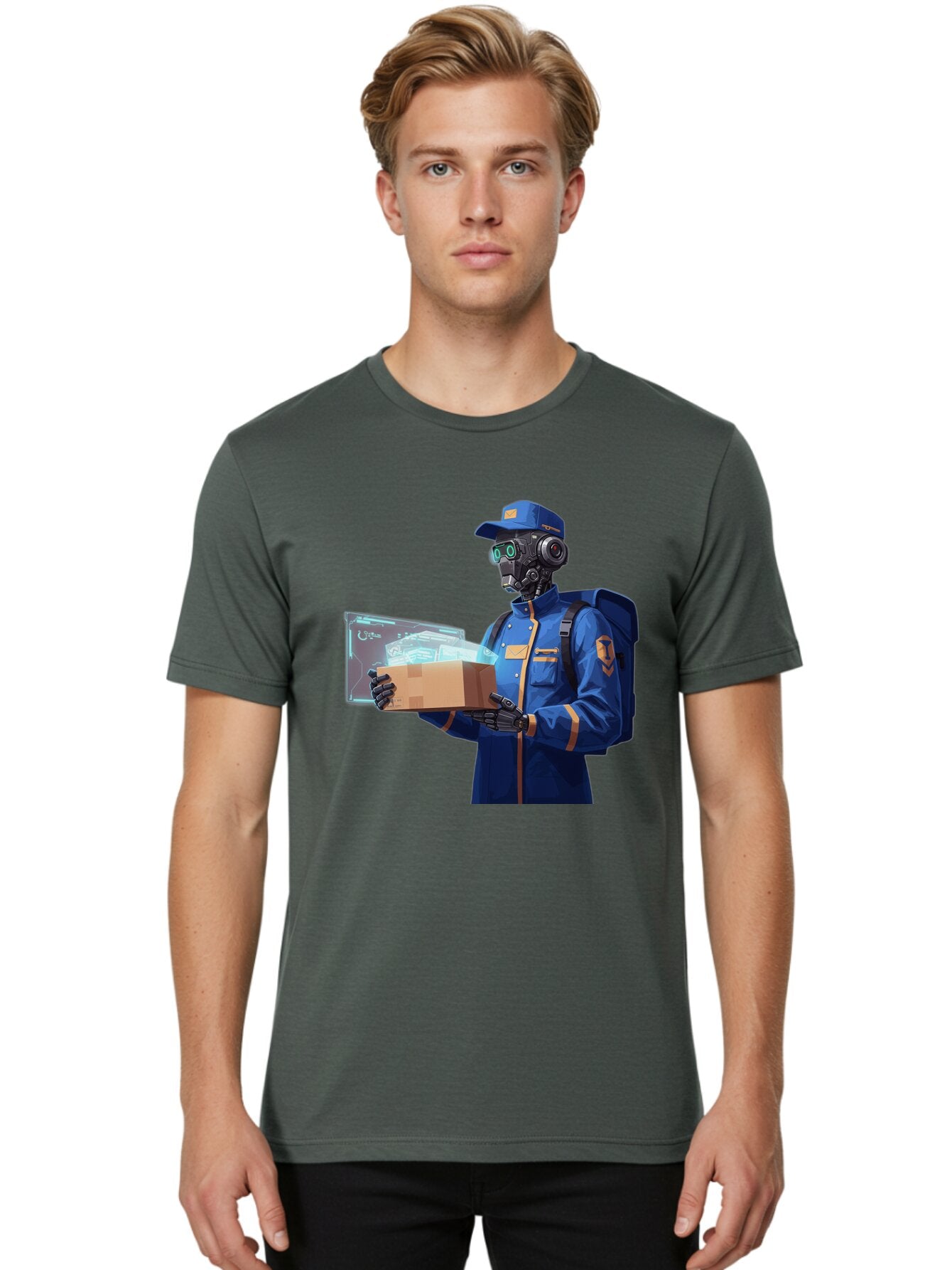 Courier-Delivery-Robot Men'S Graphic Tee, 100% Cotton, Comfortable Casual Summer Wear, Machine Washable, Vintage Camera, Old Camera, Antique Camera, Black Camera, Classic Photography, Photography Equipment, Nostalgic Device, Film Camera, Baq587 23
