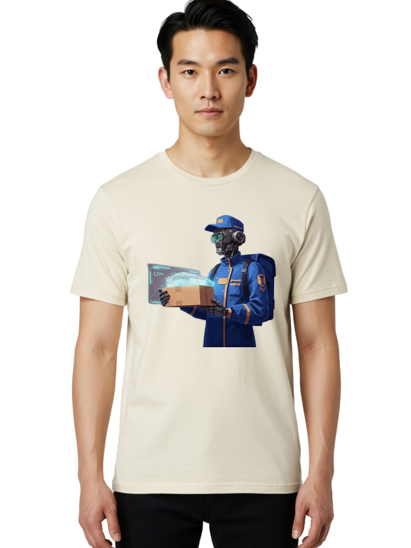 Courier-Delivery-Robot Men'S Graphic Tee, 100% Cotton, Comfortable Casual Summer Wear, Machine Washable, Vintage Camera, Old Camera, Antique Camera, Black Camera, Classic Photography, Photography Equipment, Nostalgic Device, Film Camera, Baq587 21