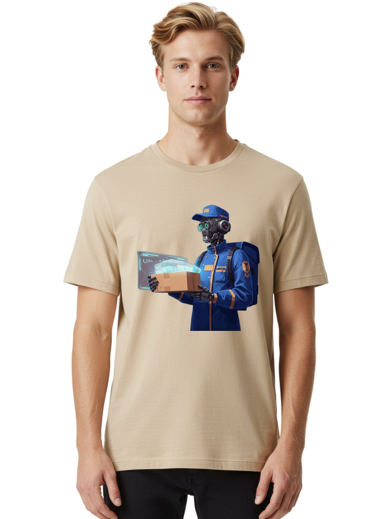 Courier-Delivery-Robot Men'S Graphic Tee, 100% Cotton, Comfortable Casual Summer Wear, Machine Washable, Vintage Camera, Old Camera, Antique Camera, Black Camera, Classic Photography, Photography Equipment, Nostalgic Device, Film Camera, Baq587 29