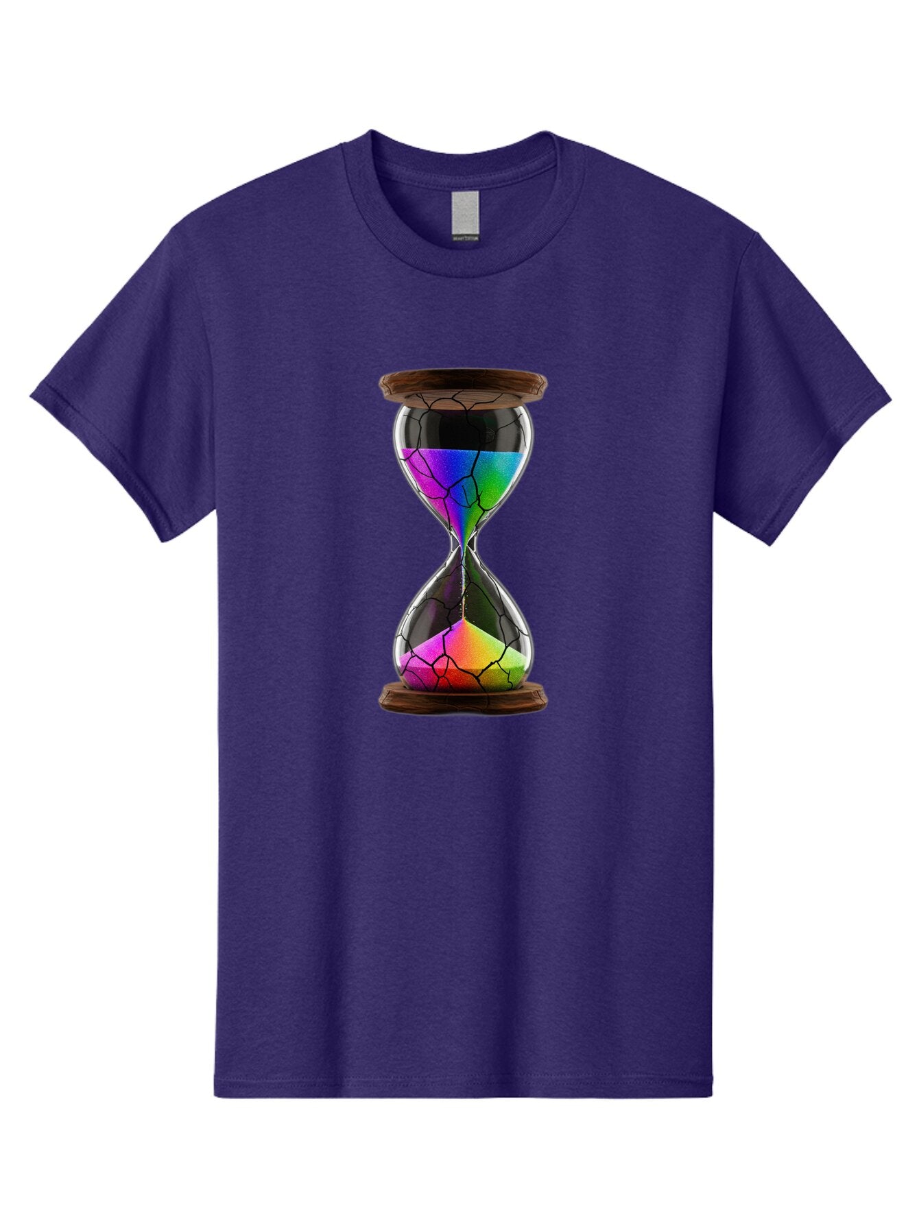 Cracked-Hourglass Men'S Graphic Tee, 100% Cotton, Comfortable Casual Summer Wear, Machine Washable, Vintage Camera, Old Camera, Antique Camera, Black Camera, Classic Photography, Photography Equipment, Nostalgic Device, Film Camera, Camera Art Baq588 1