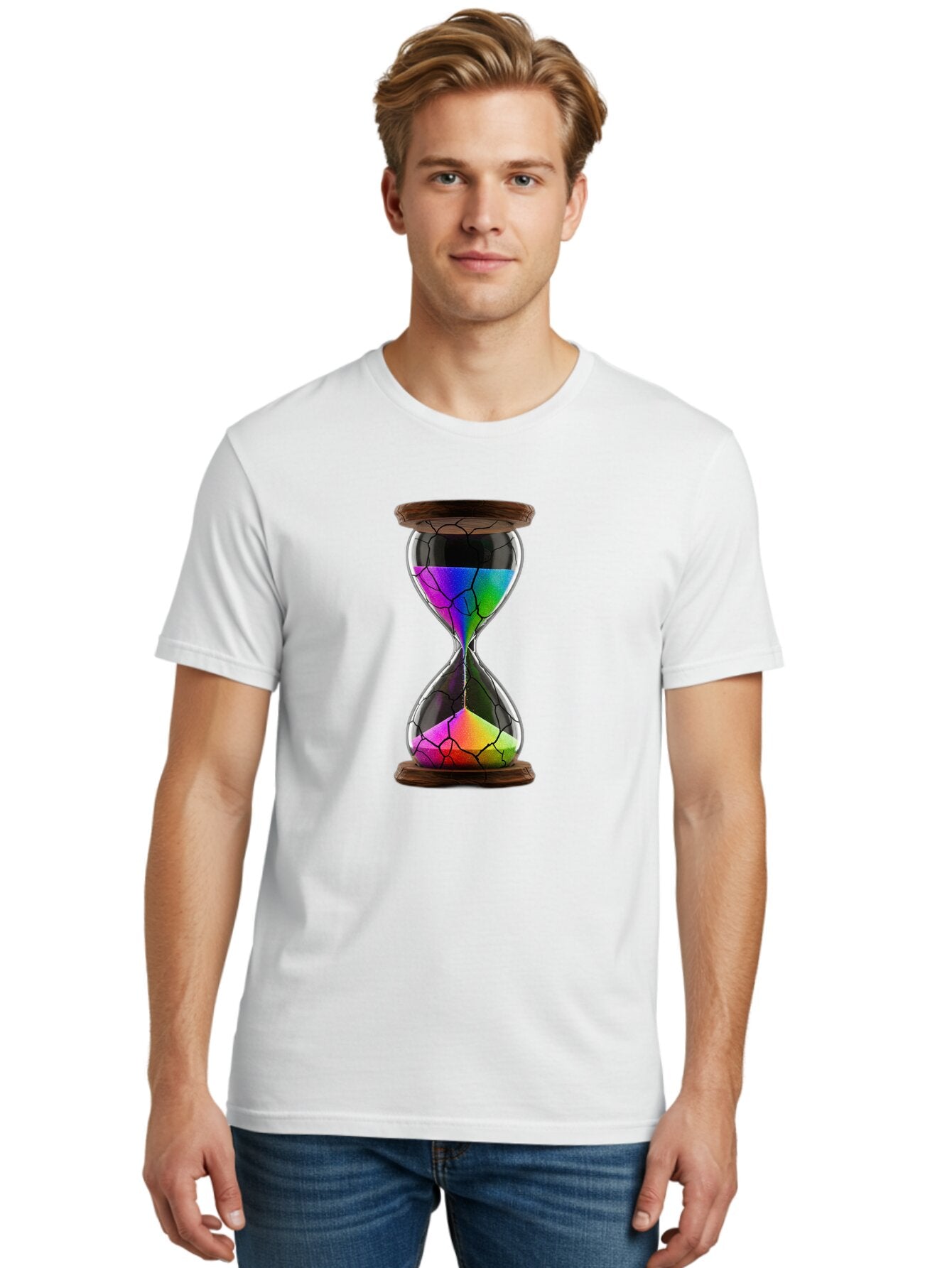 Cracked-Hourglass Men'S Graphic Tee, 100% Cotton, Comfortable Casual Summer Wear, Machine Washable, Vintage Camera, Old Camera, Antique Camera, Black Camera, Classic Photography, Photography Equipment, Nostalgic Device, Film Camera, Camera Art Baq588 17