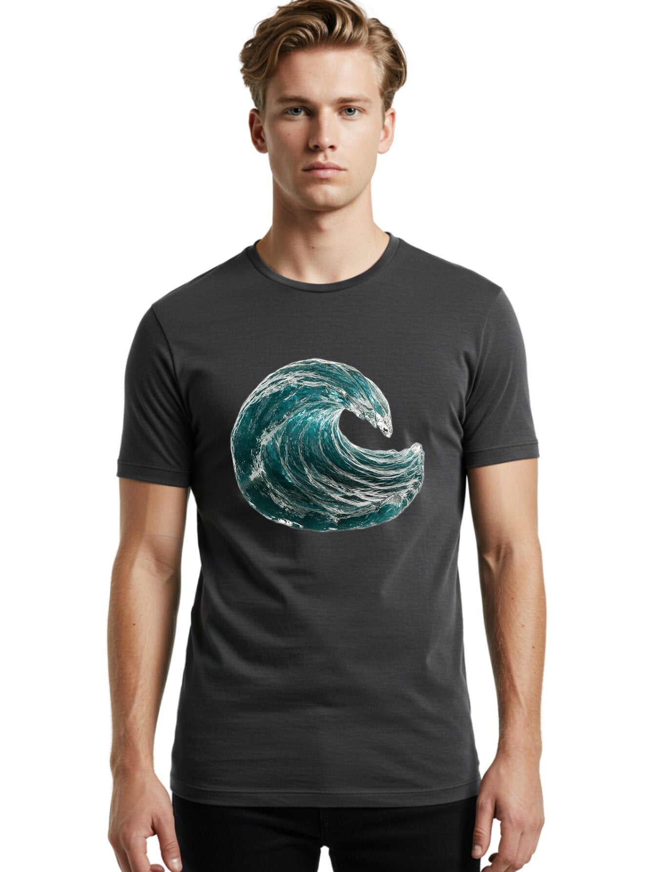 Crashing-Wave-1 Men'S Graphic Tee, 100% Cotton, Comfortable Casual Summer Wear, Machine Washable, Vintage Camera, Old Camera, Antique Camera, Black Camera, Classic Photography, Photography Equipment, Nostalgic Device, Film Camera, Camera Art Baq590 25