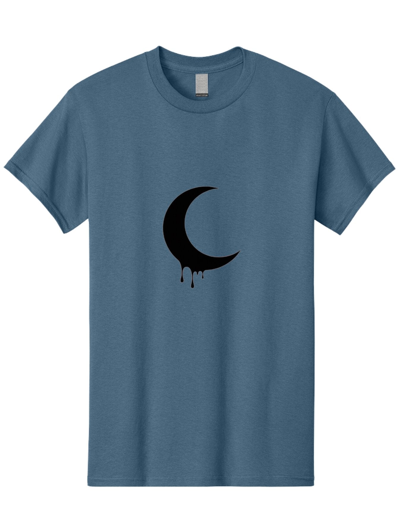 Crescent-Moon-Dripping Men'S Graphic Tee, 100% Cotton, Comfortable Casual Summer Wear, Machine Washable, Vintage Camera, Old Camera, Antique Camera, Black Camera, Classic Photography, Photography Equipment, Nostalgic Device, Film Camera, Baq593 3