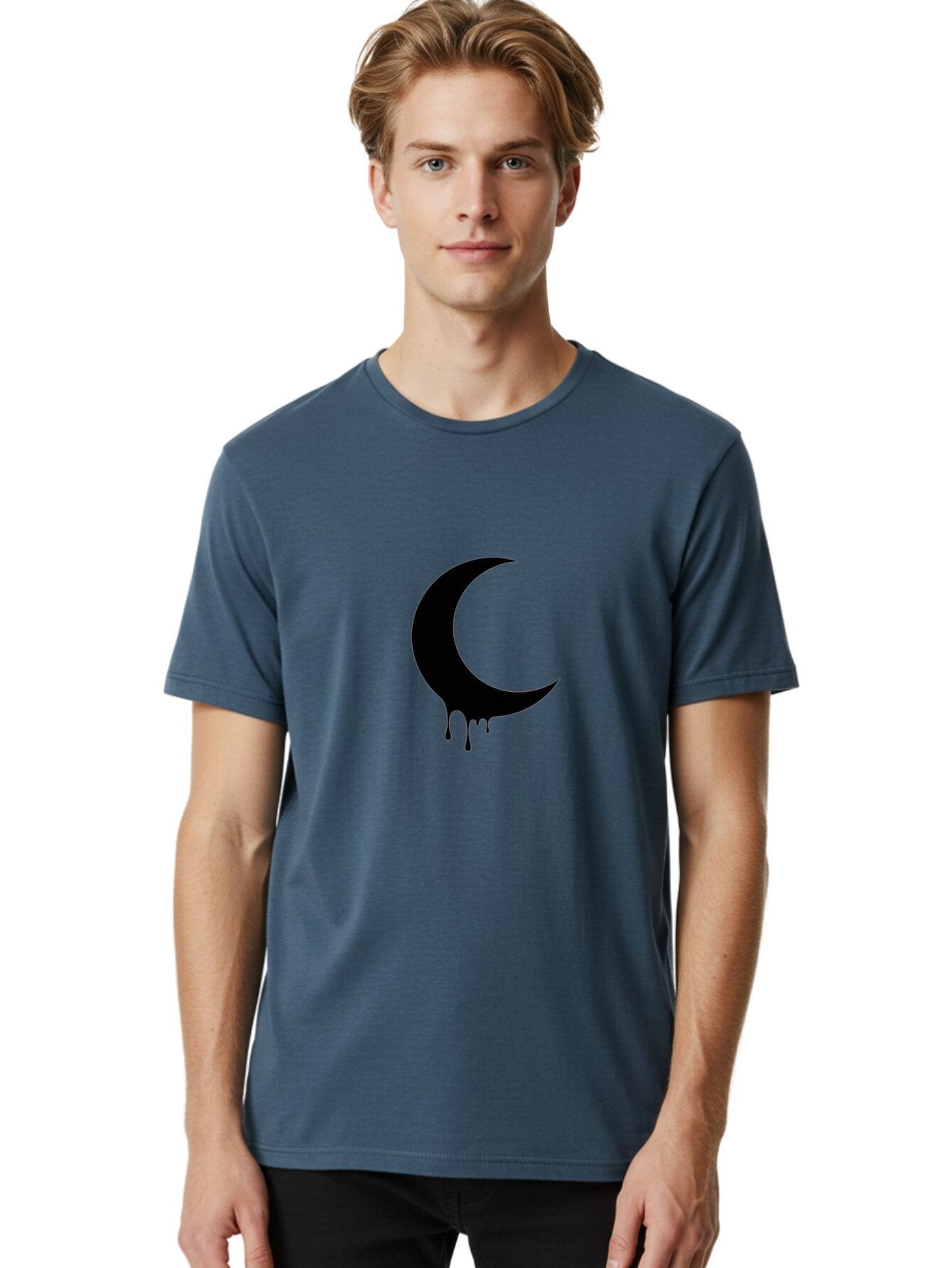 Crescent-Moon-Dripping Men'S Graphic Tee, 100% Cotton, Comfortable Casual Summer Wear, Machine Washable, Vintage Camera, Old Camera, Antique Camera, Black Camera, Classic Photography, Photography Equipment, Nostalgic Device, Film Camera, Baq593 22