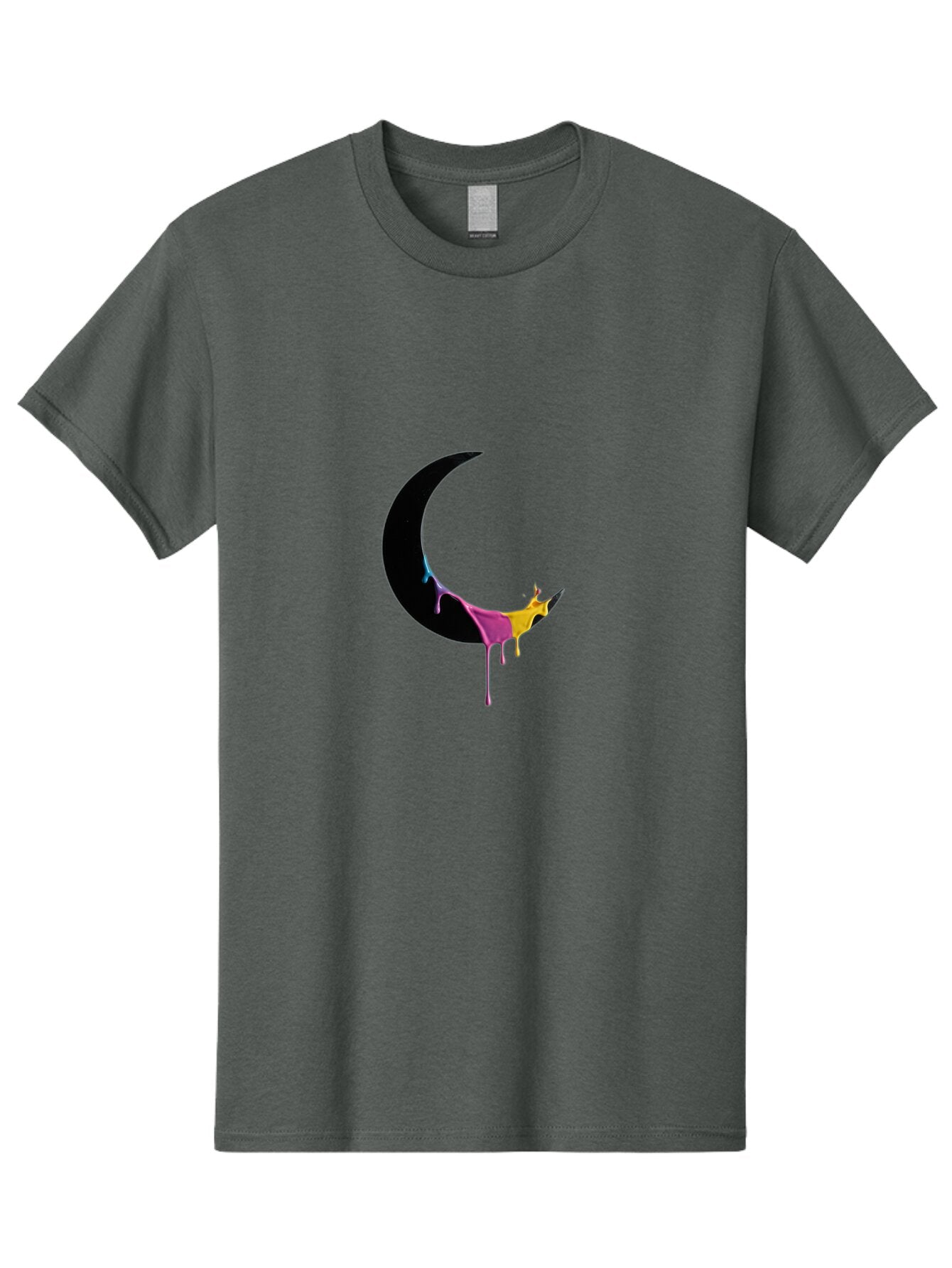 Crescent-Moon-Paint-Splash Men'S Graphic Tee, 100% Cotton, Comfortable Casual Summer Wear, Machine Washable, Vintage Camera, Old Camera, Antique Camera, Black Camera, Classic Photography, Photography Equipment, Nostalgic Device, Film Camera, Baq595 1