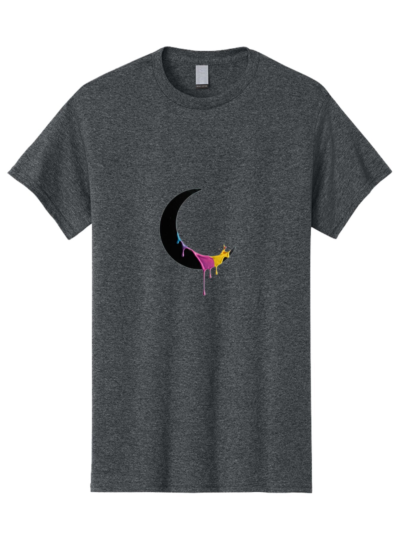 Crescent-Moon-Paint-Splash Men'S Graphic Tee, 100% Cotton, Comfortable Casual Summer Wear, Machine Washable, Vintage Camera, Old Camera, Antique Camera, Black Camera, Classic Photography, Photography Equipment, Nostalgic Device, Film Camera, Baq595 5