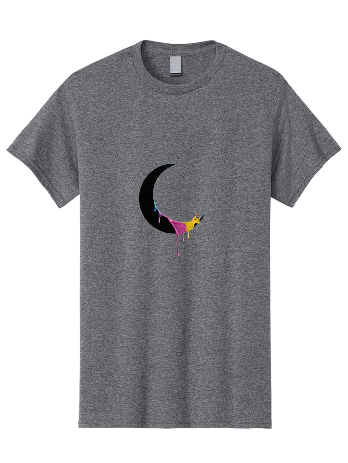 Crescent-Moon-Paint-Splash Men'S Graphic Tee, 100% Cotton, Comfortable Casual Summer Wear, Machine Washable, Vintage Camera, Old Camera, Antique Camera, Black Camera, Classic Photography, Photography Equipment, Nostalgic Device, Film Camera, Baq595 7