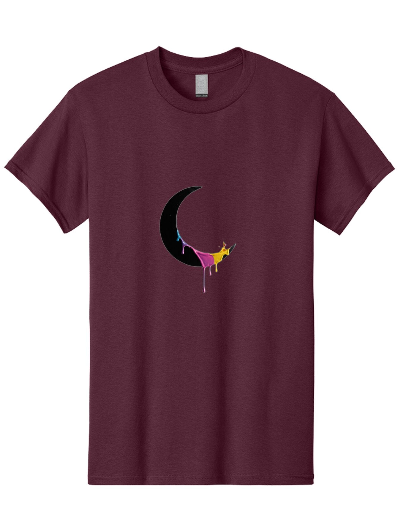 Crescent-Moon-Paint-Splash Men'S Graphic Tee, 100% Cotton, Comfortable Casual Summer Wear, Machine Washable, Vintage Camera, Old Camera, Antique Camera, Black Camera, Classic Photography, Photography Equipment, Nostalgic Device, Film Camera, Baq595 4