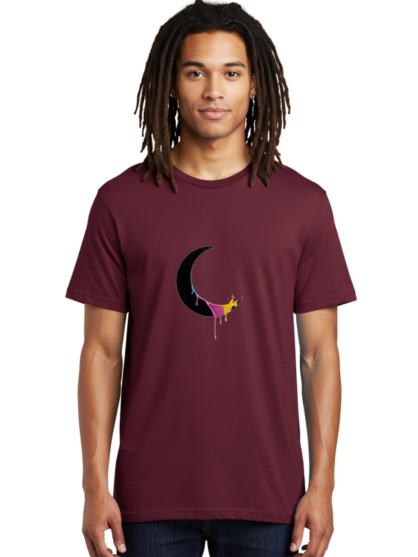 Crescent-Moon-Paint-Splash Men'S Graphic Tee, 100% Cotton, Comfortable Casual Summer Wear, Machine Washable, Vintage Camera, Old Camera, Antique Camera, Black Camera, Classic Photography, Photography Equipment, Nostalgic Device, Film Camera, Baq595 18