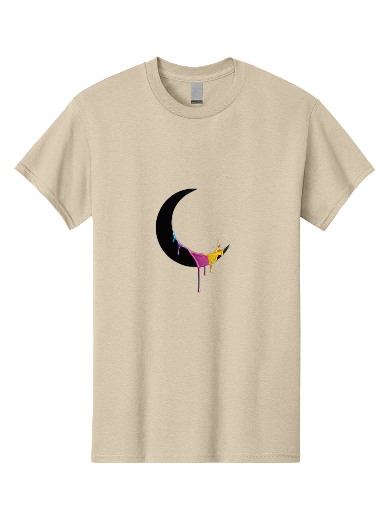 Crescent-Moon-Paint-Splash Men'S Graphic Tee, 100% Cotton, Comfortable Casual Summer Wear, Machine Washable, Vintage Camera, Old Camera, Antique Camera, Black Camera, Classic Photography, Photography Equipment, Nostalgic Device, Film Camera, Baq595 10
