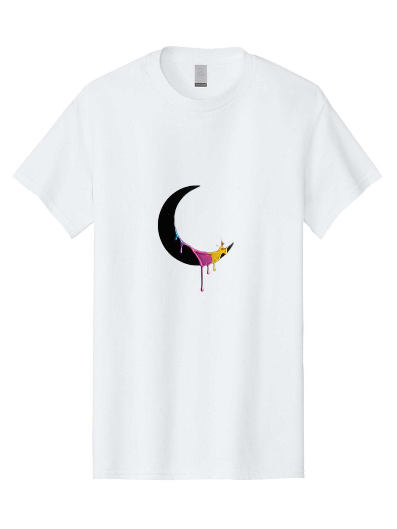 Crescent-Moon-Paint-Splash Men'S Graphic Tee, 100% Cotton, Comfortable Casual Summer Wear, Machine Washable, Vintage Camera, Old Camera, Antique Camera, Black Camera, Classic Photography, Photography Equipment, Nostalgic Device, Film Camera, Baq595 2
