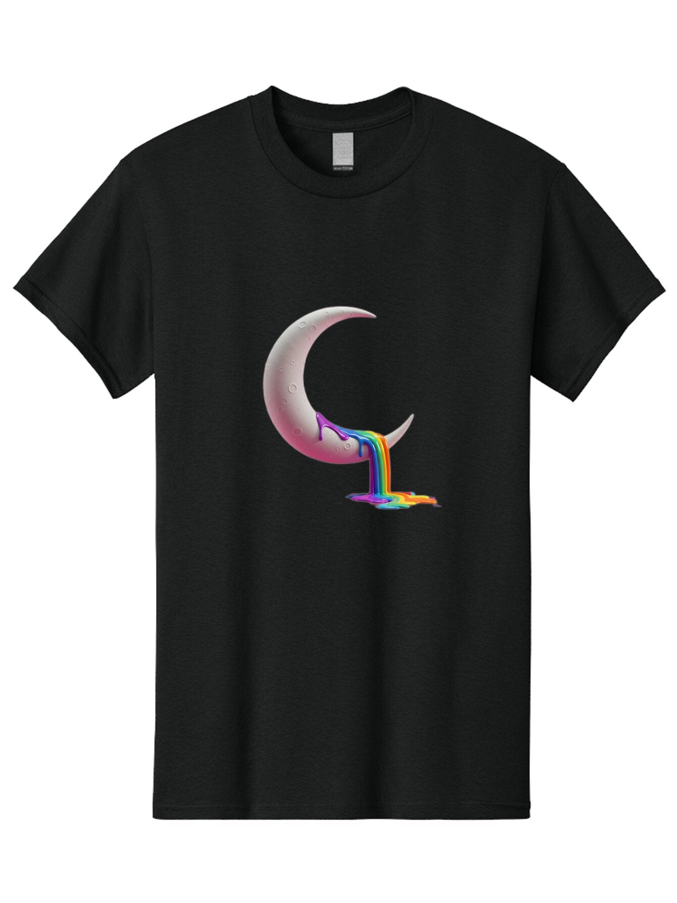 Crescent-Moon-With-Rainbow-Liquid Men'S Graphic Tee, 100% Cotton, Comfortable Casual Summer Wear, Machine Washable, Vintage Camera, Old Camera, Antique Camera, Black Camera, Classic Photography, Photography Equipment, Nostalgic Device, Baq596 2