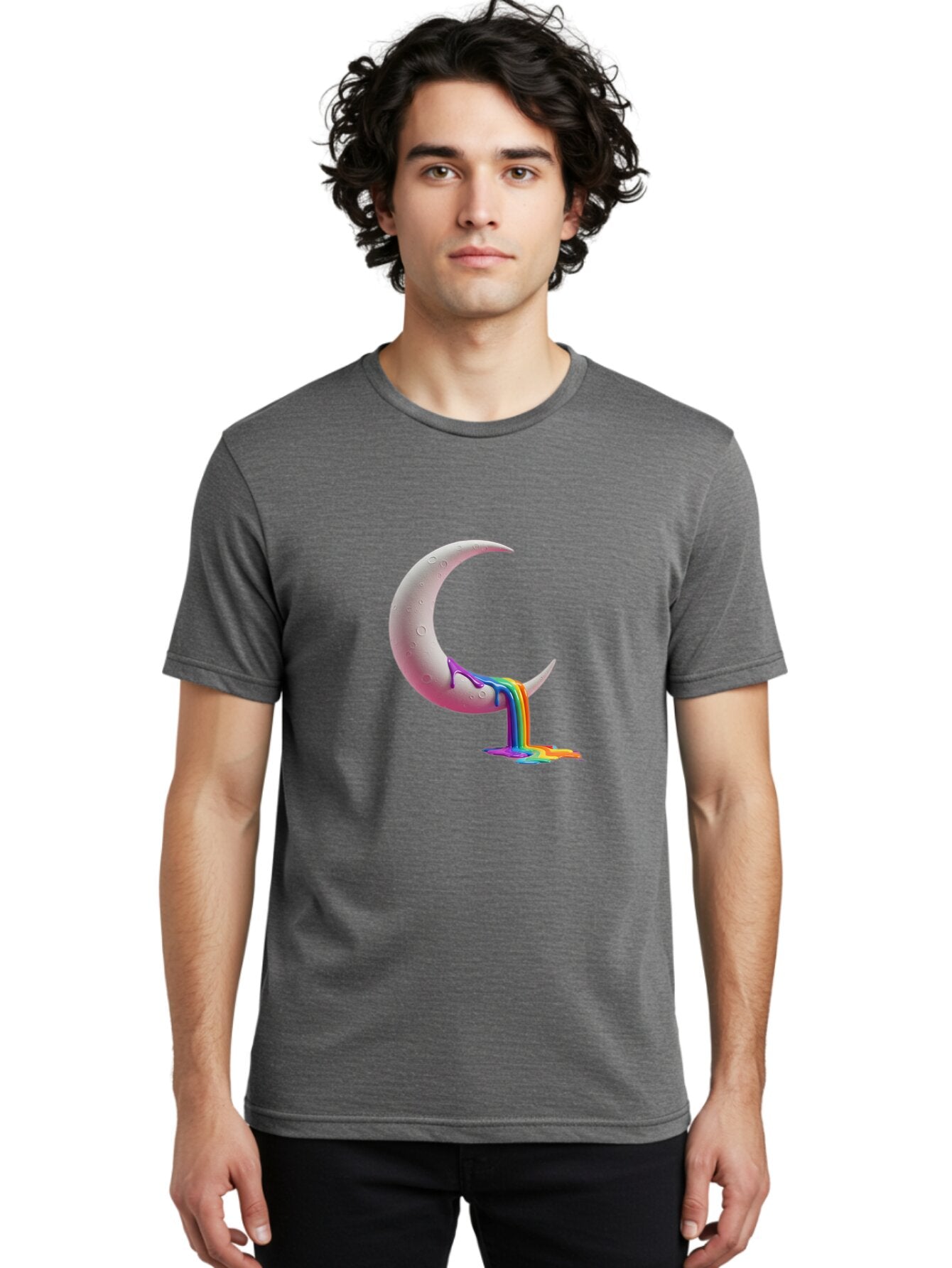 Crescent-Moon-With-Rainbow-Liquid Men'S Graphic Tee, 100% Cotton, Comfortable Casual Summer Wear, Machine Washable, Vintage Camera, Old Camera, Antique Camera, Black Camera, Classic Photography, Photography Equipment, Nostalgic Device, Baq596 17