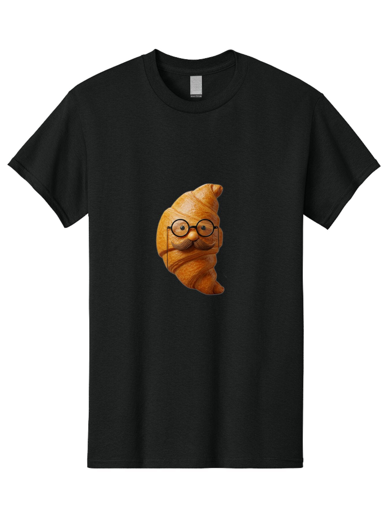 Croissant-Character Men'S Graphic Tee, 100% Cotton, Comfortable Casual Summer Wear, Machine Washable, Vintage Camera, Old Camera, Antique Camera, Black Camera, Classic Photography, Photography Equipment, Nostalgic Device, Film Camera, Baq601 15