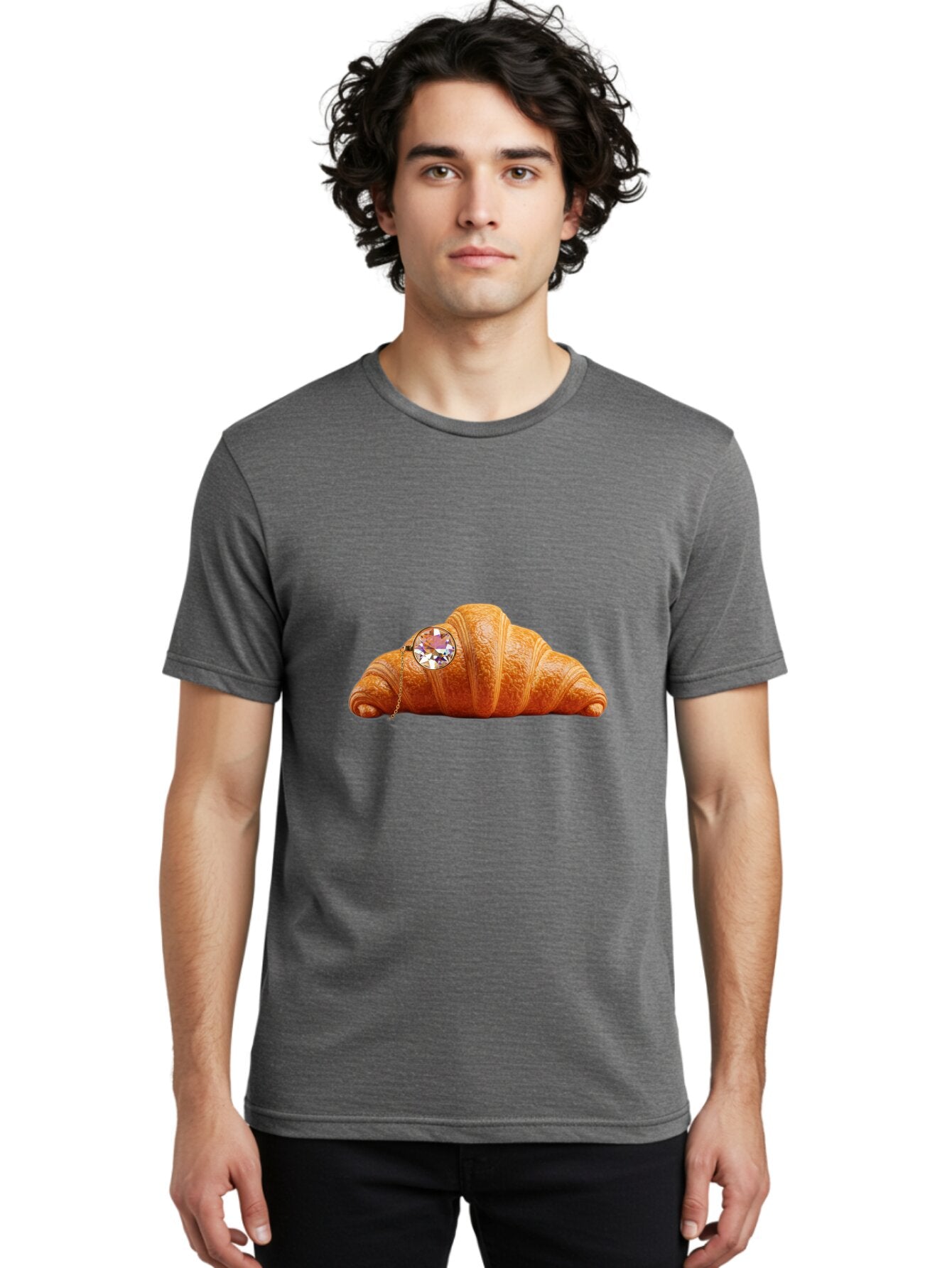 Croissant-Necklace Men'S Graphic Tee, 100% Cotton, Comfortable Casual Summer Wear, Machine Washable, Vintage Camera, Old Camera, Antique Camera, Black Camera, Classic Photography, Photography Equipment, Nostalgic Device, Film Camera, Baq602 24
