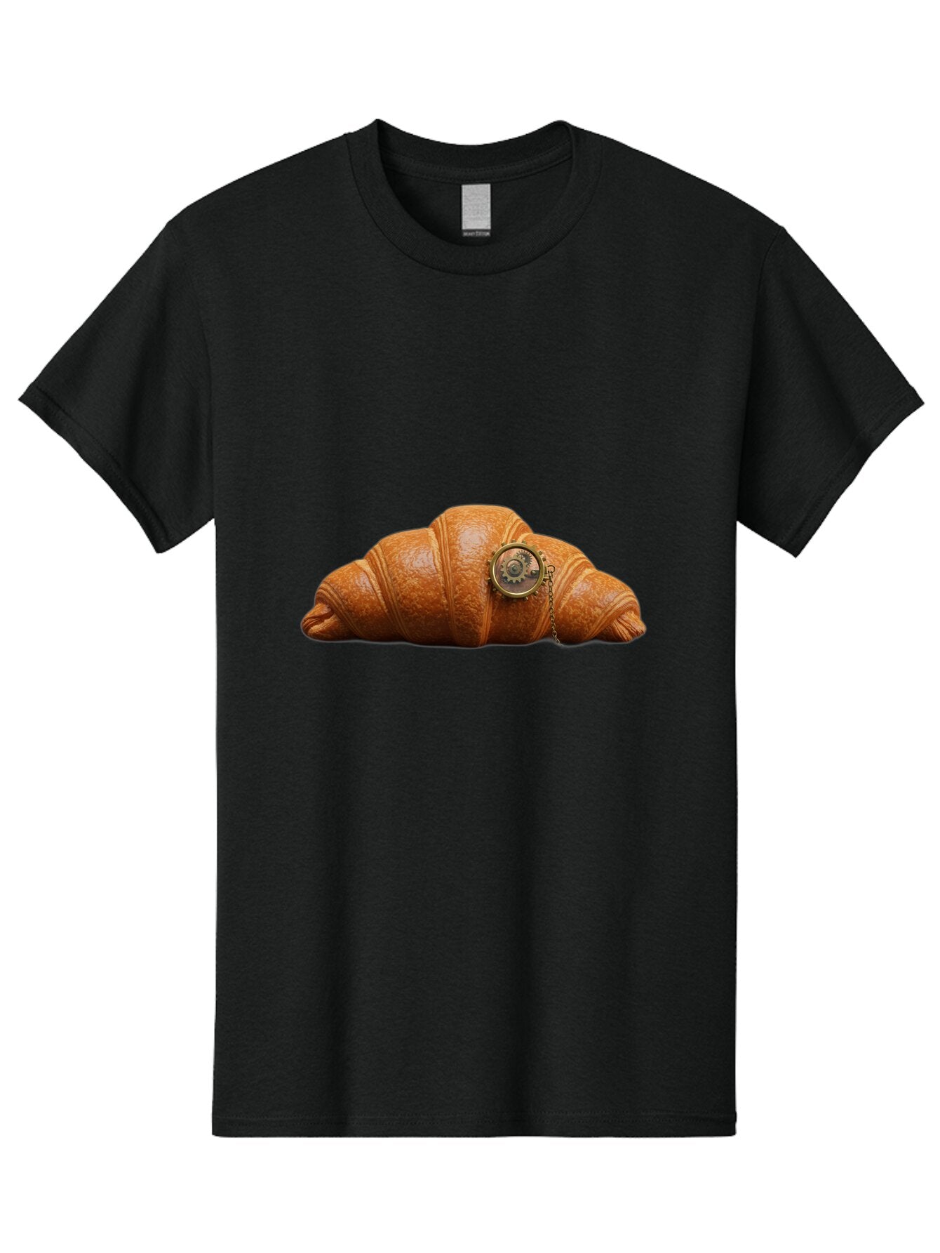 Croissant-Pocket-Watch Men'S Graphic Tee, 100% Cotton, Comfortable Casual Summer Wear, Machine Washable, Vintage Camera, Old Camera, Antique Camera, Black Camera, Classic Photography, Photography Equipment, Nostalgic Device, Film Camera, Baq603 13