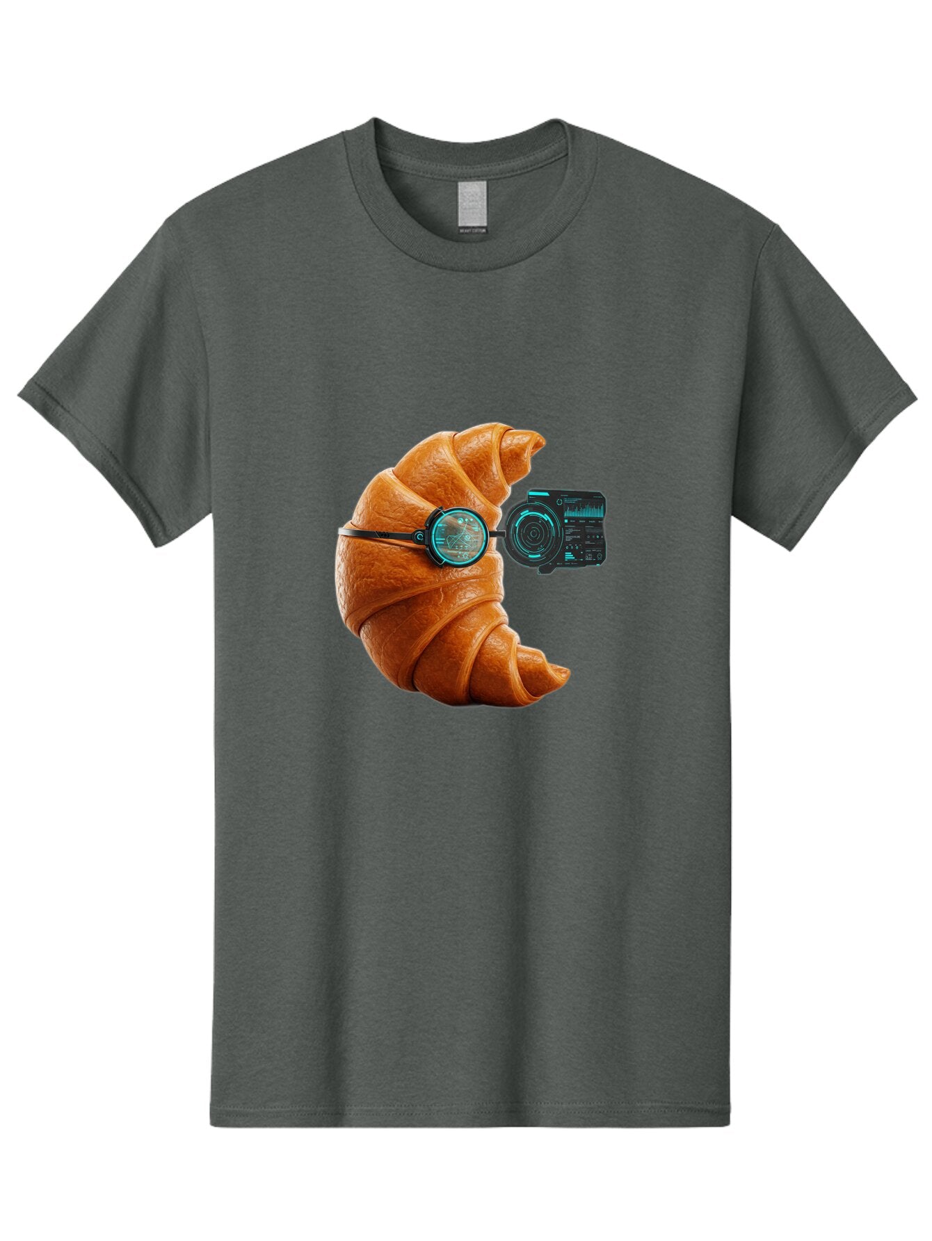 Croissant-With-Camera Men'S Graphic Tee, 100% Cotton, Comfortable Casual Summer Wear, Machine Washable, Vintage Camera, Old Camera, Antique Camera, Black Camera, Classic Photography, Photography Equipment, Nostalgic Device, Film Camera, Baq604 10