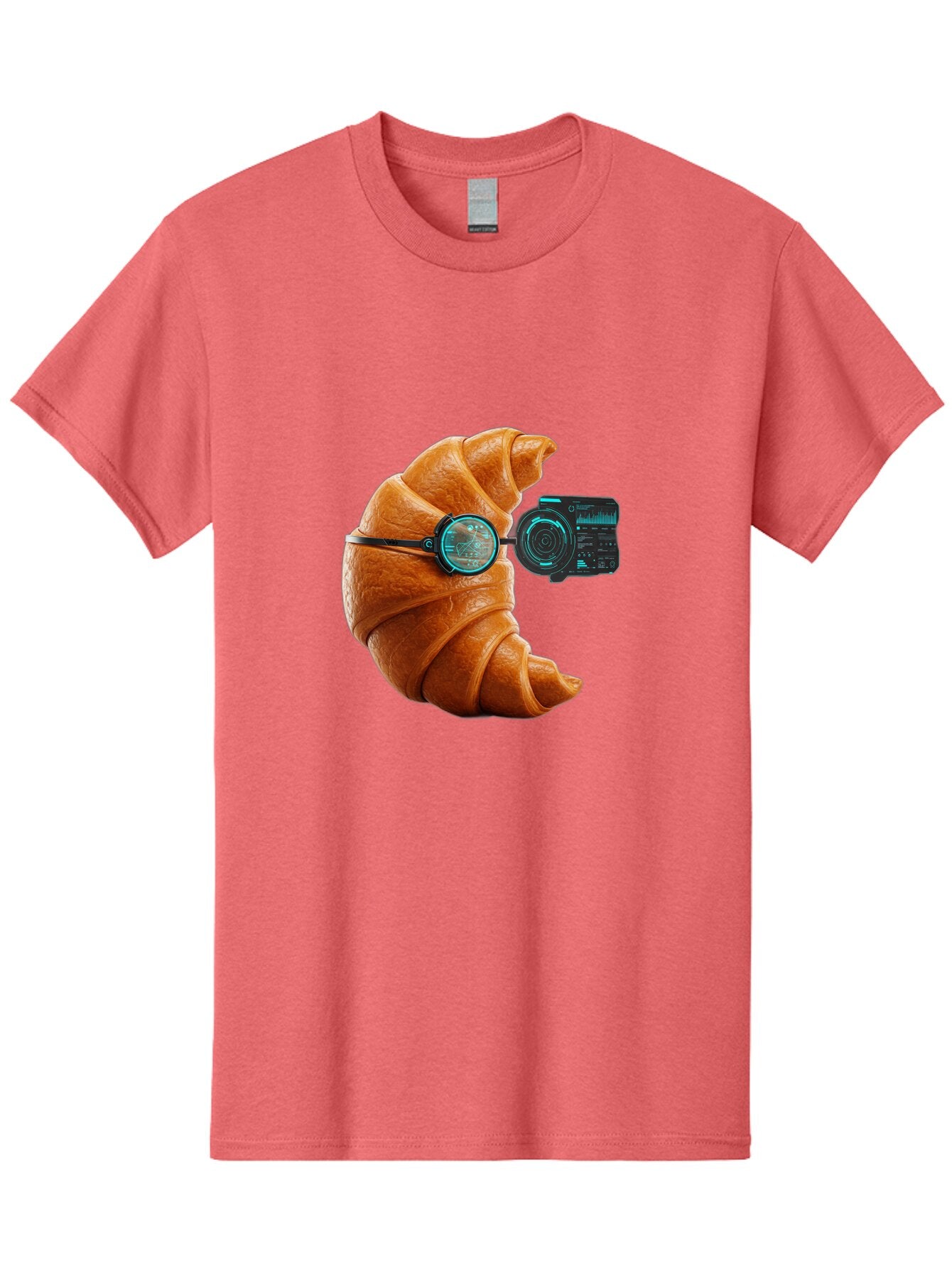Croissant-With-Camera Men'S Graphic Tee, 100% Cotton, Comfortable Casual Summer Wear, Machine Washable, Vintage Camera, Old Camera, Antique Camera, Black Camera, Classic Photography, Photography Equipment, Nostalgic Device, Film Camera, Baq604 15
