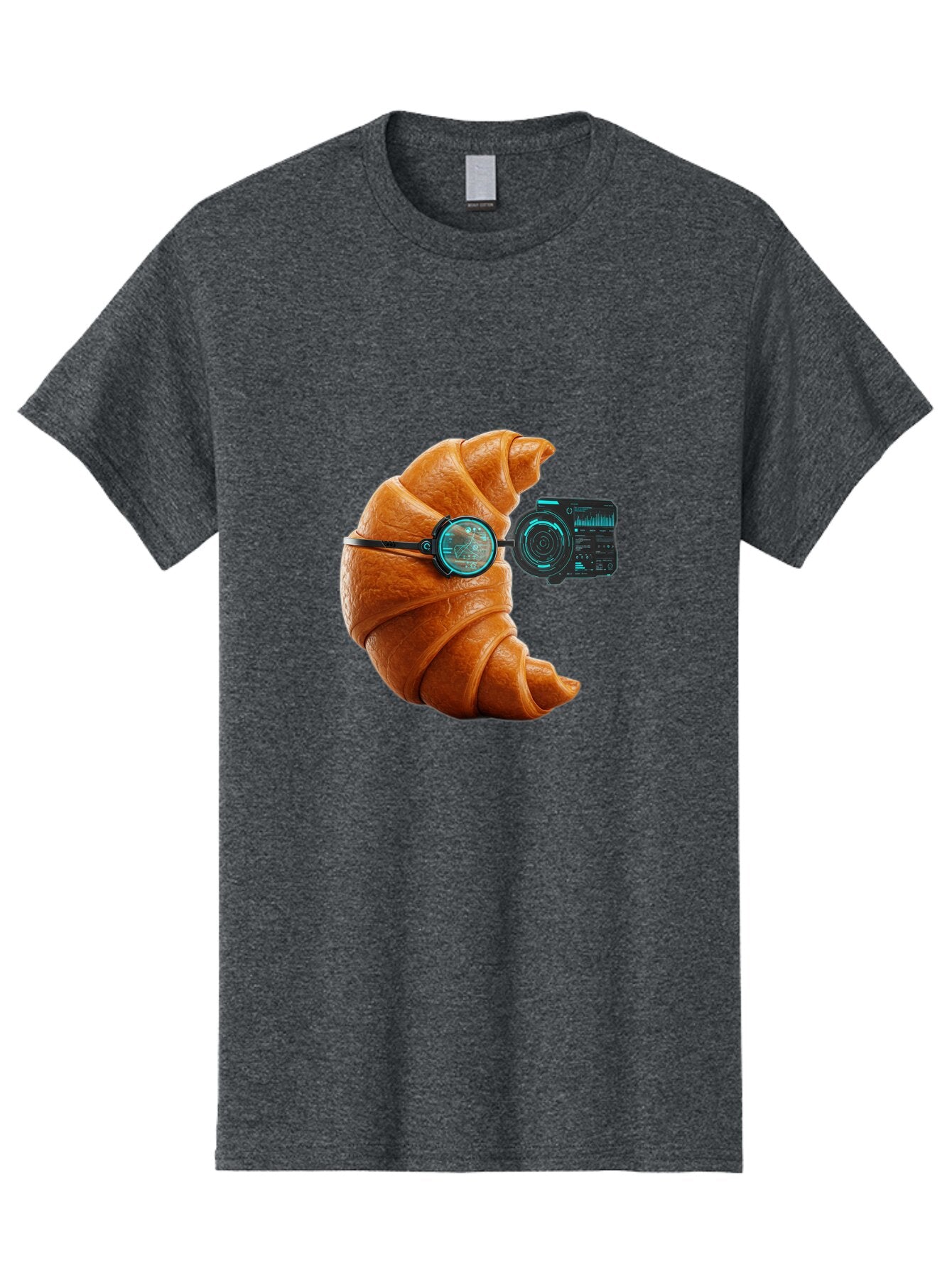 Croissant-With-Camera Men'S Graphic Tee, 100% Cotton, Comfortable Casual Summer Wear, Machine Washable, Vintage Camera, Old Camera, Antique Camera, Black Camera, Classic Photography, Photography Equipment, Nostalgic Device, Film Camera, Baq604 3